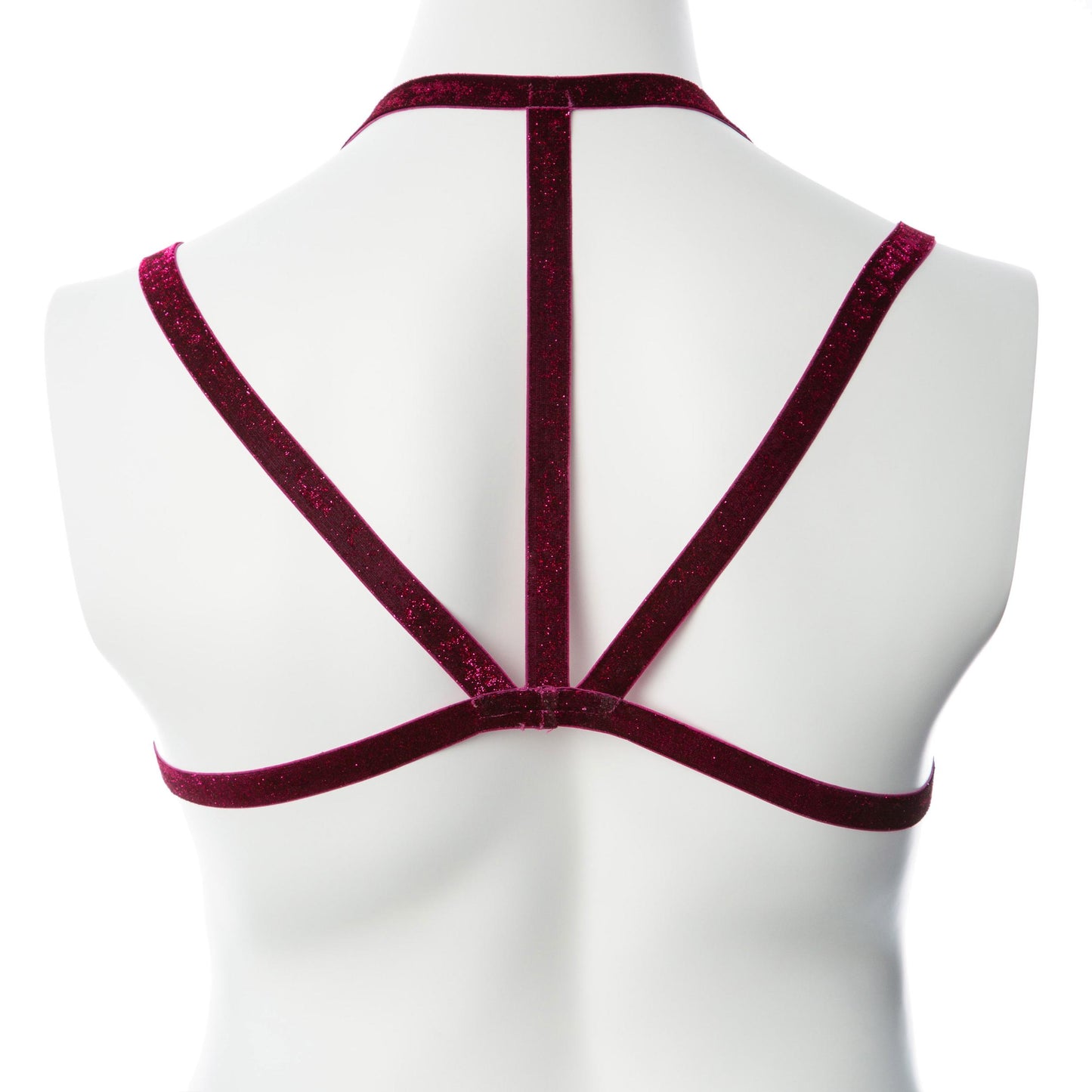 Gender Fluid Sugar Coated Harness - Small/large - Raspberry - Not Very Vanilla