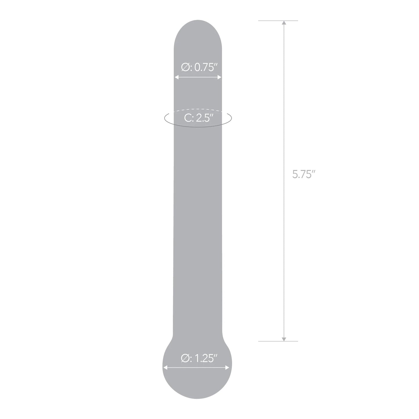 7 Inch Straight Glass Dildo - Not Very Vanilla