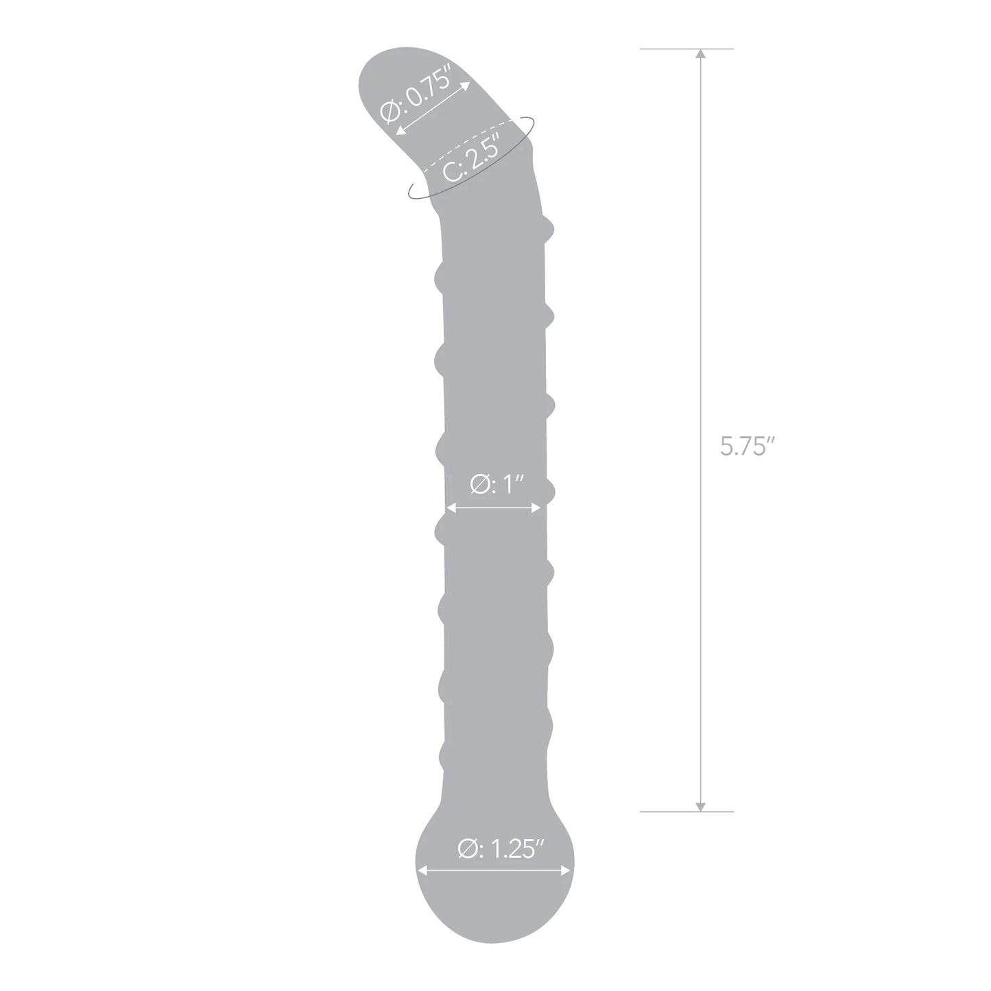 Mr. Swirly 6.5 Inch G-Spot Glass Dildo - Not Very Vanilla