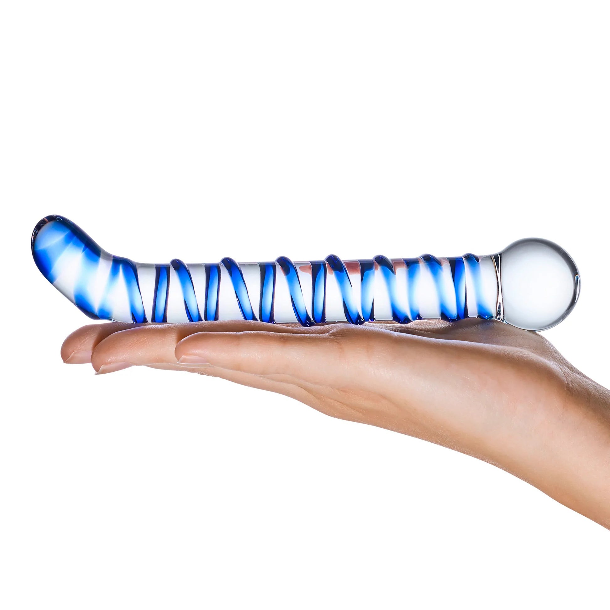 Mr. Swirly 6.5 Inch G-Spot Glass Dildo - Not Very Vanilla