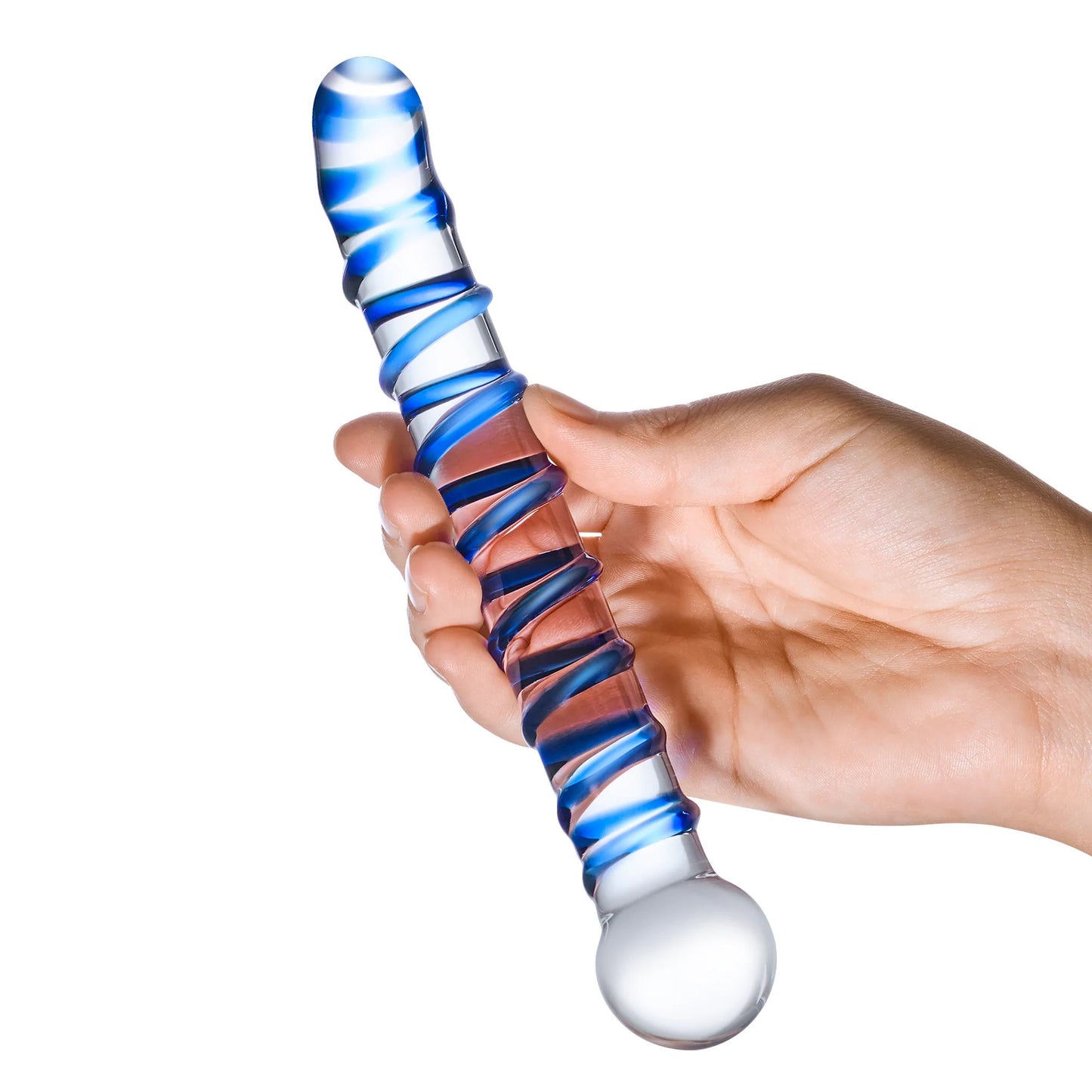 Mr. Swirly 6.5 Inch G-Spot Glass Dildo - Not Very Vanilla