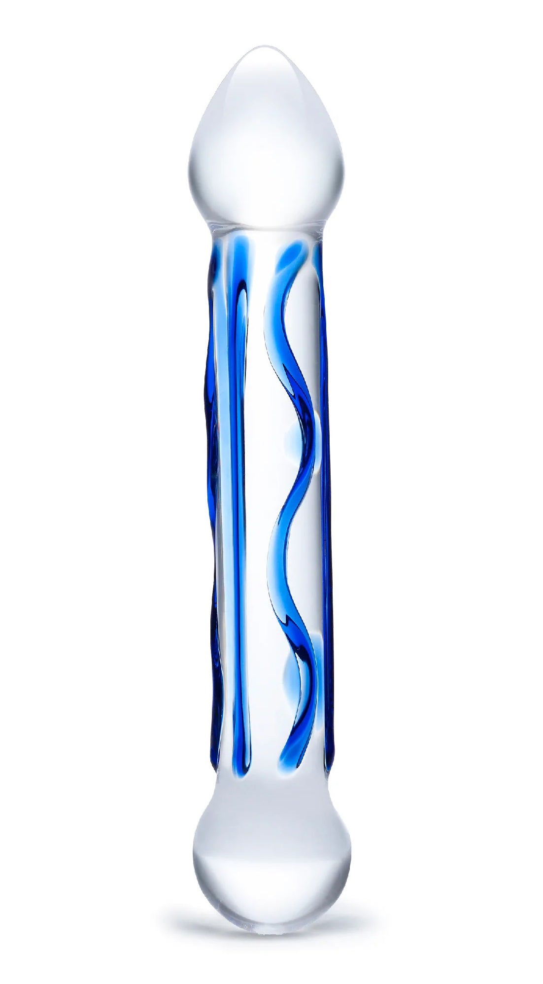 Full Tip Textured 6.5 Glass Dildo - Not Very Vanilla