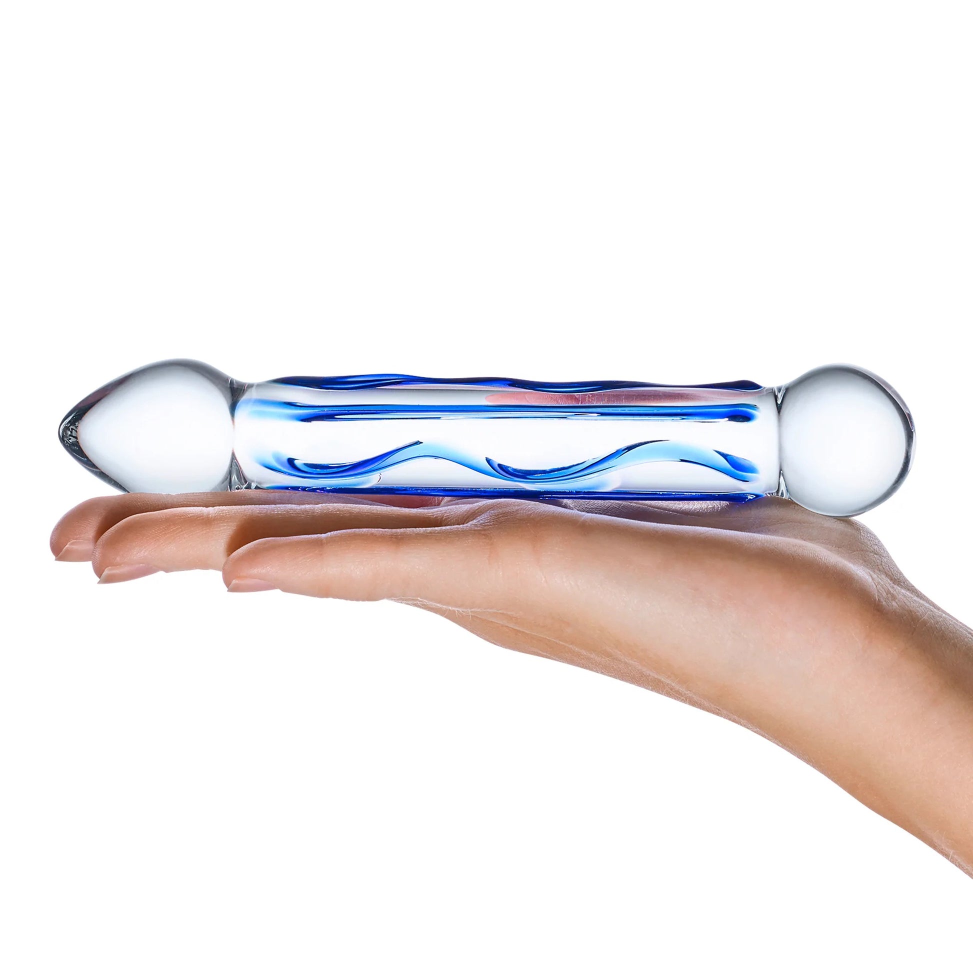 Full Tip Textured 6.5 Glass Dildo - Not Very Vanilla