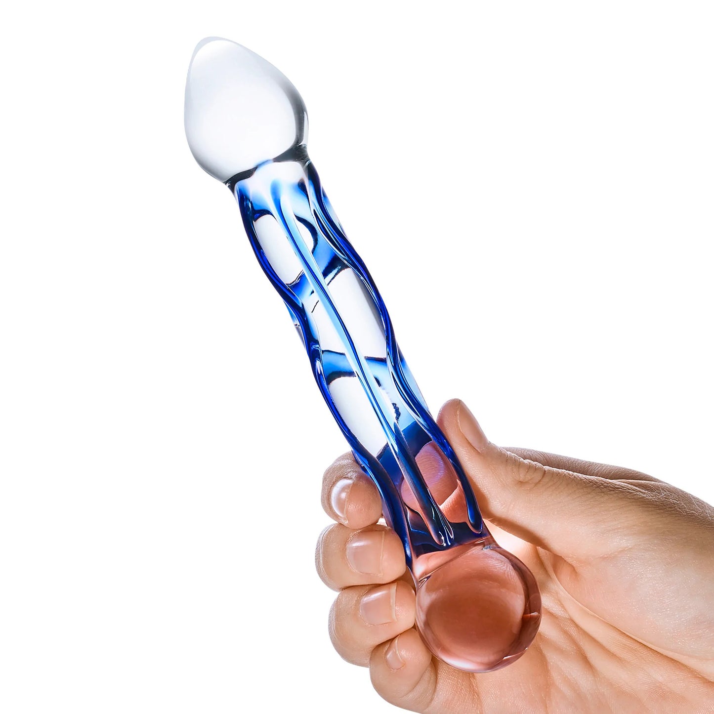 Full Tip Textured 6.5 Glass Dildo - Not Very Vanilla