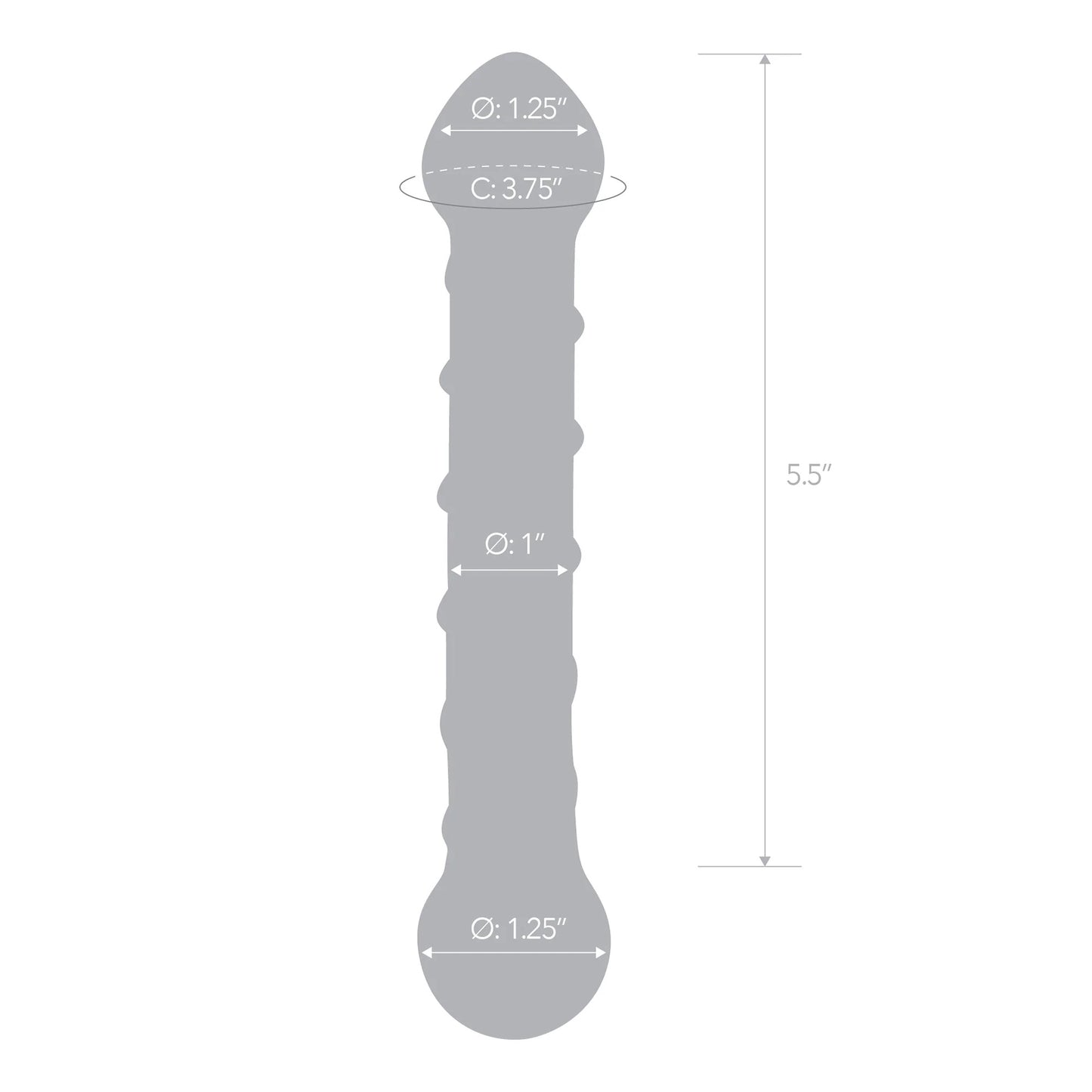 Spiral 6" Glass Dildo