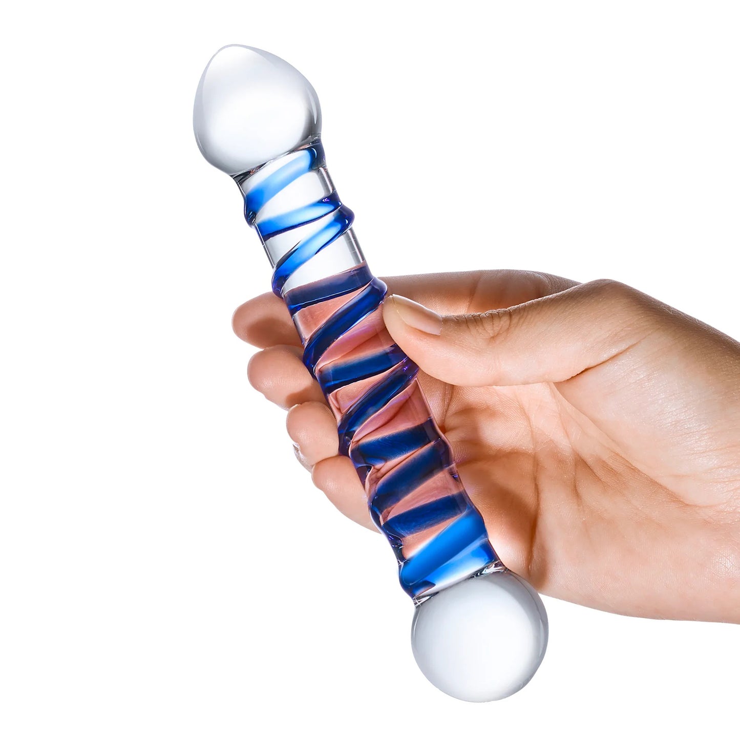 Spiral 6" Glass Dildo