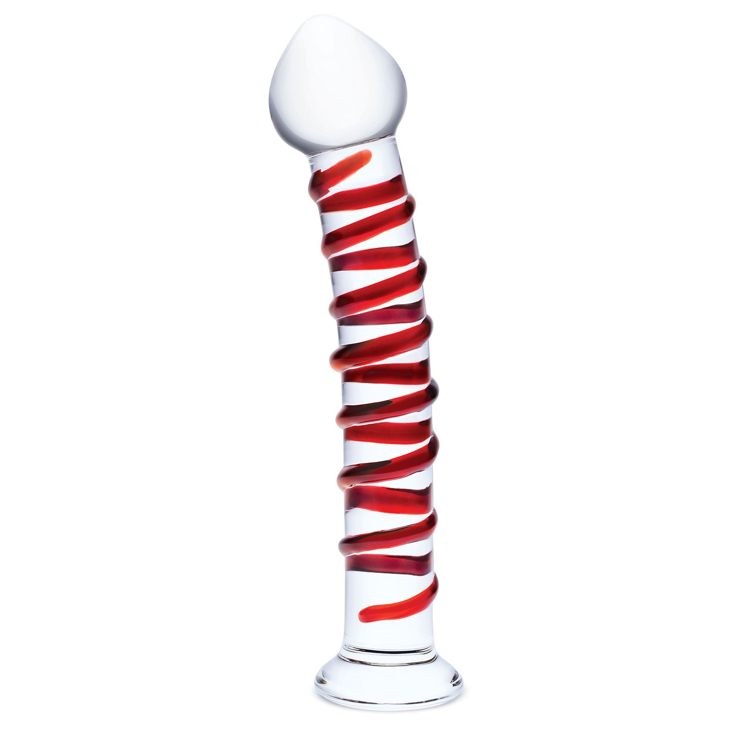 10 Inch Mr. Swirly Dildo - Red/clear - Not Very Vanilla