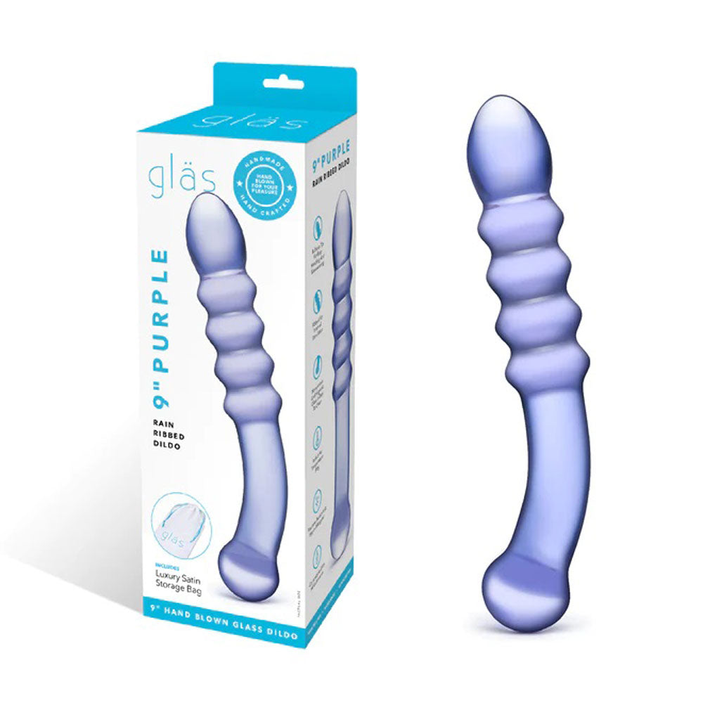 Purple Rain Ribbed Dildo - Not Very Vanilla