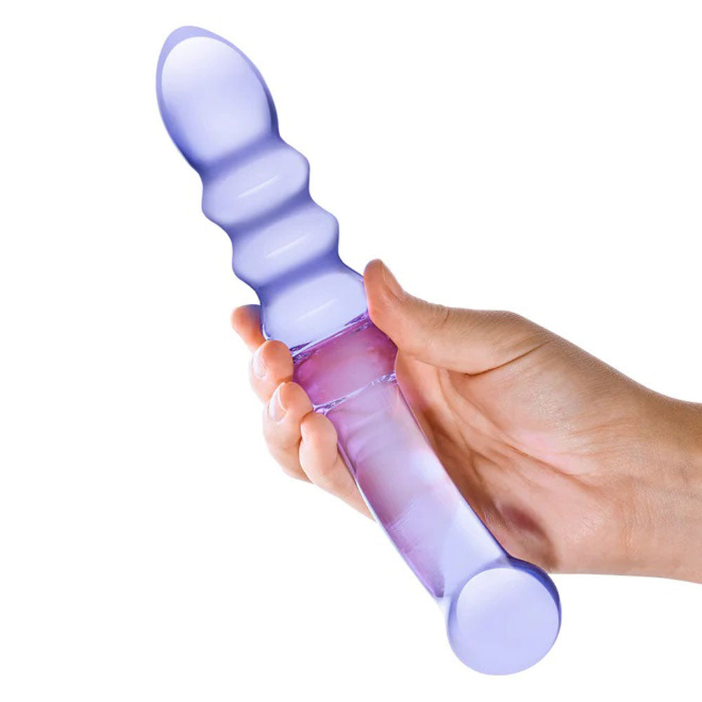 Purple Rain Ribbed Dildo - Not Very Vanilla