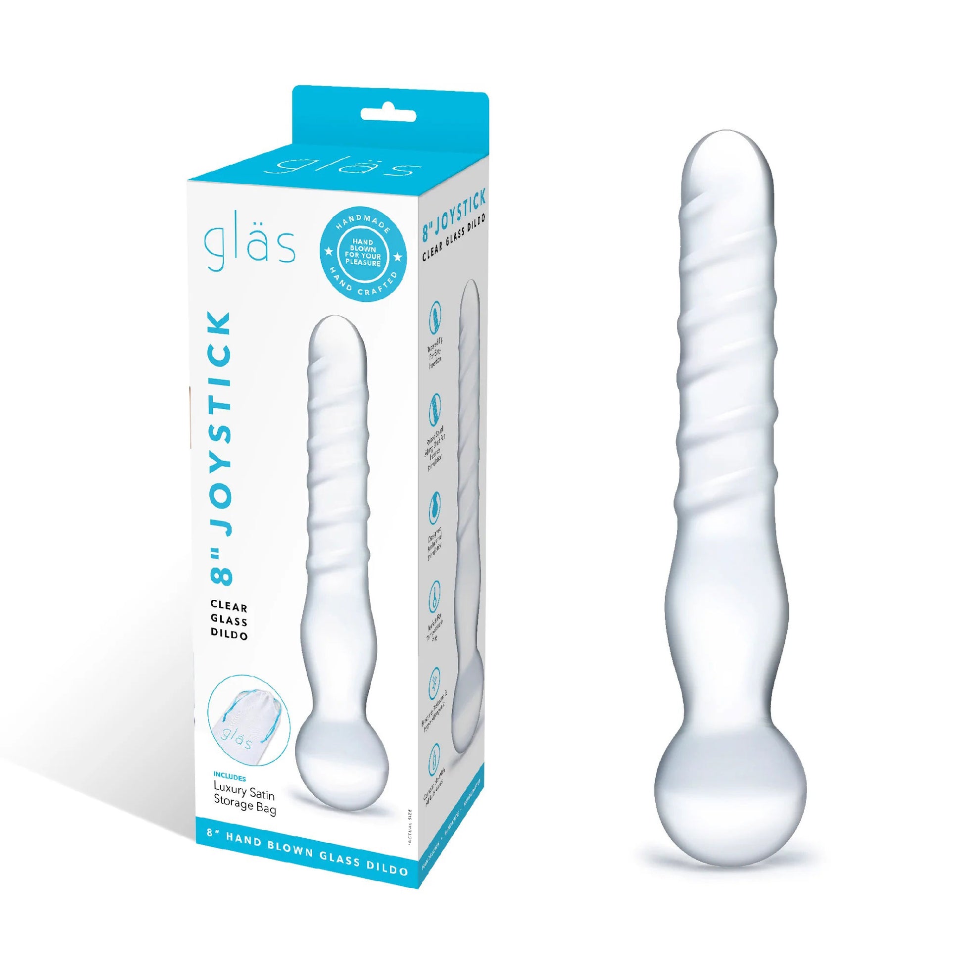 Joystick Clear Glass Dildo - Not Very Vanilla