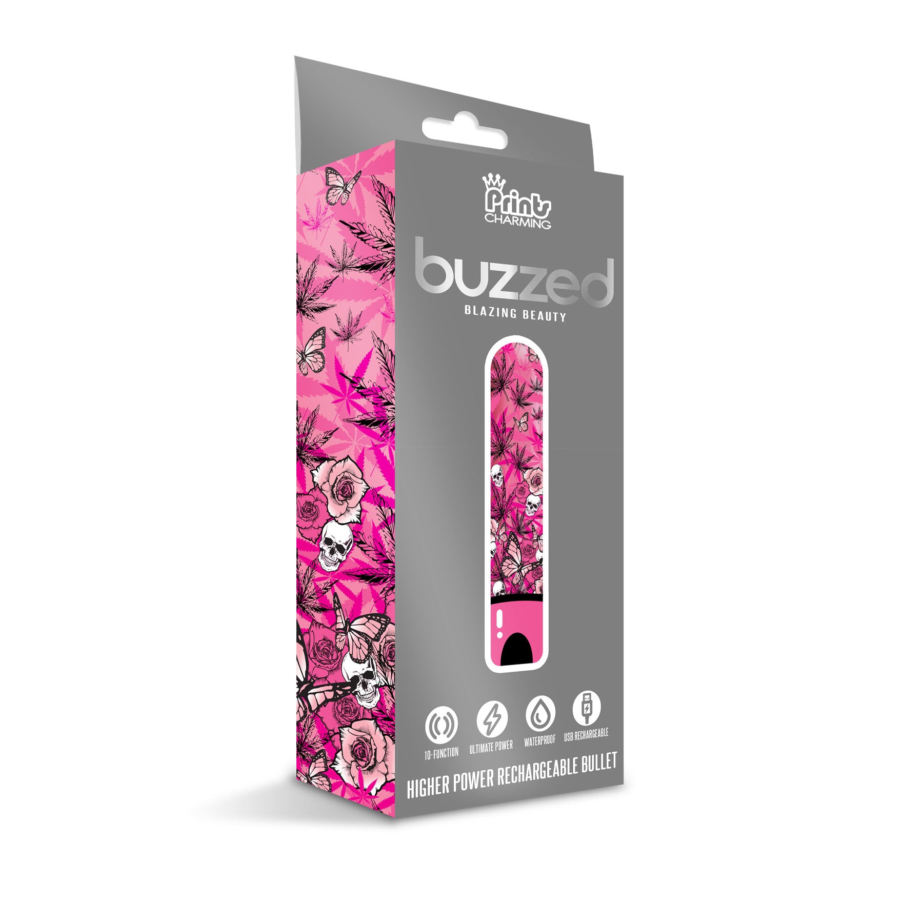 Prints Charming Buzzed Higher Power Rechargeable Bullet - Blazing Beauty - Not Very Vanilla