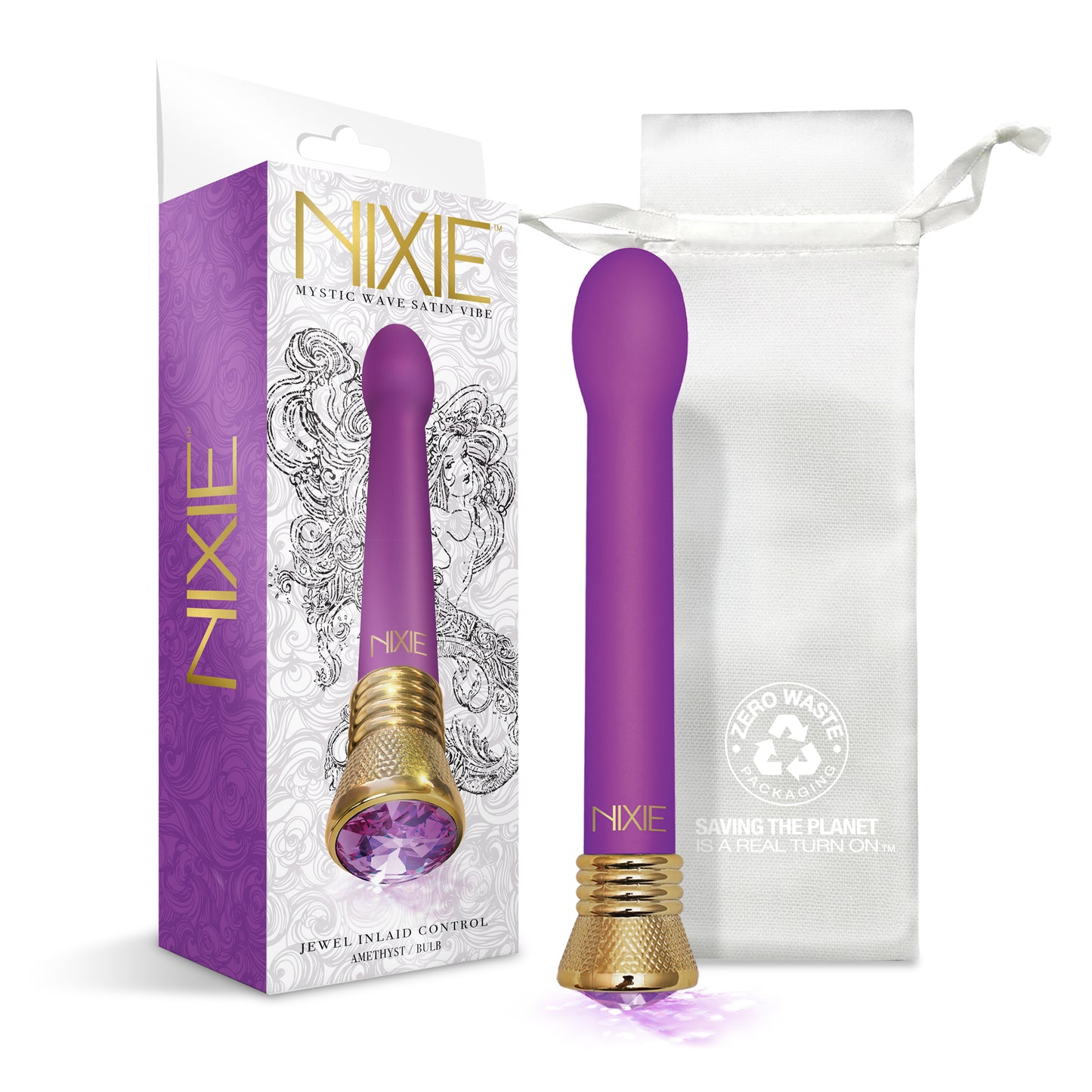 Nixie Jewel Satin Bulb Vibe 10 Function - Amethyst - Not Very Vanilla