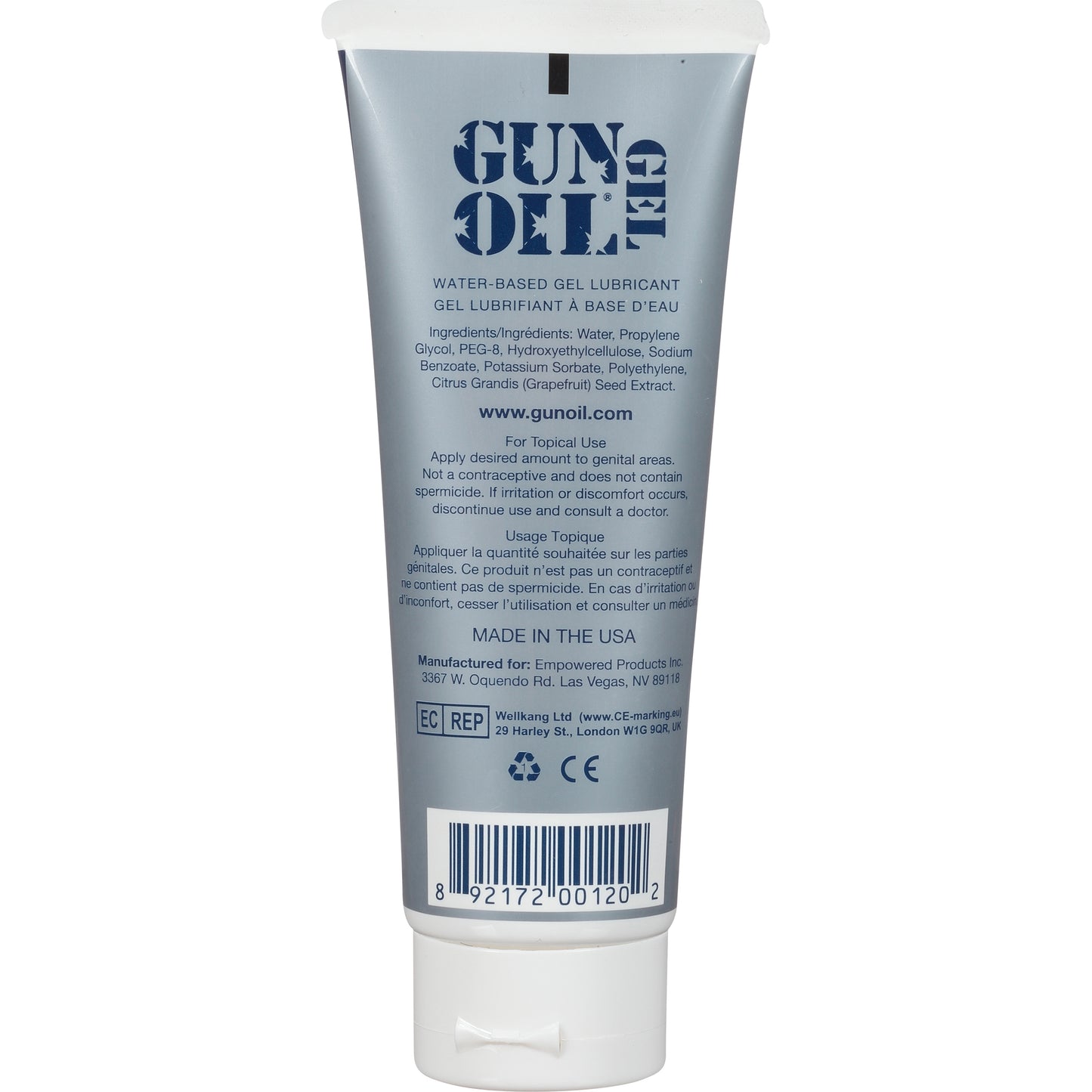 Gun Oil H20 Gel - 3.3 Oz. Tube - Not Very Vanilla