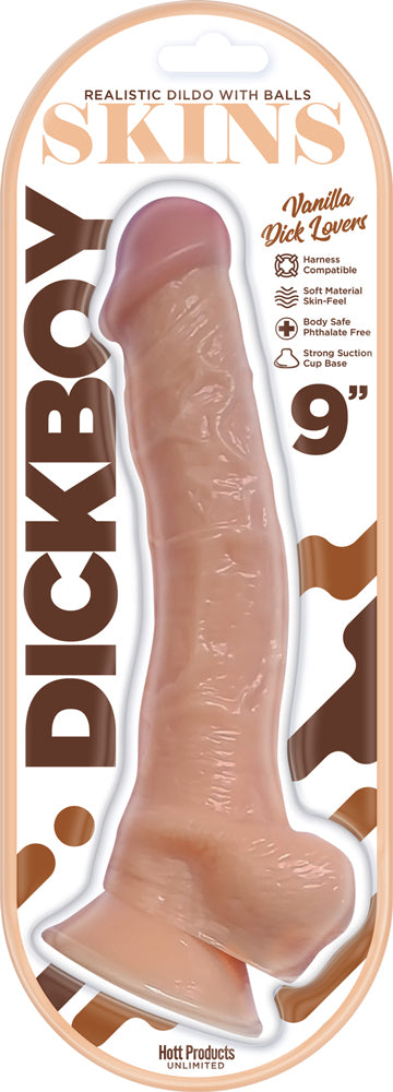 Dickboy - Skins - Dildo With Balls - 9 Inch - Vanilla Dick Lovers - Not Very Vanilla