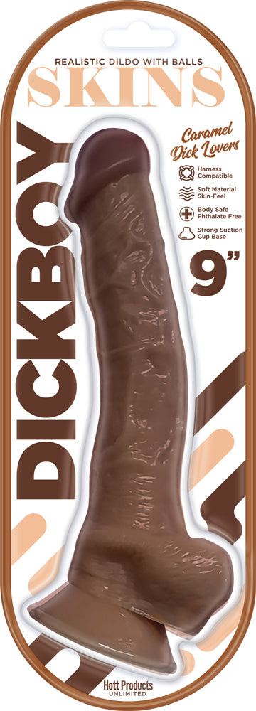 Dickboy - Skins - Dildo With Balls - 9 Inch - Caramel Dick Lovers - Not Very Vanilla