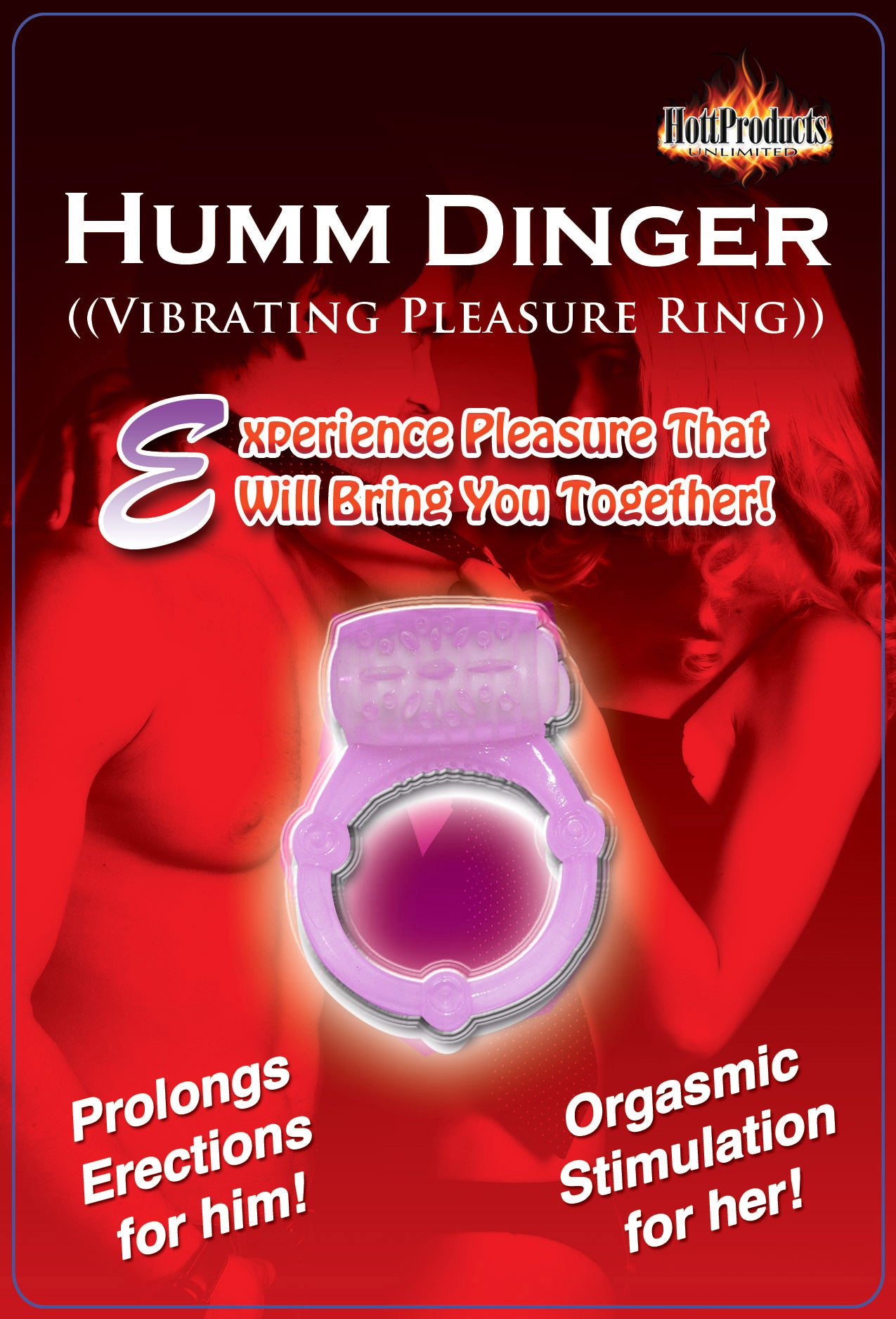 Humm Dinger Vibrating Penis Ring Clitoral Stiimulator - Purple - Not Very Vanilla