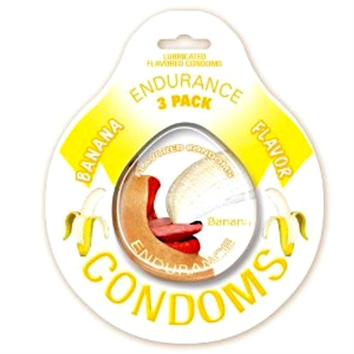 Endurance Condoms - Banana - 3 Pack - Not Very Vanilla