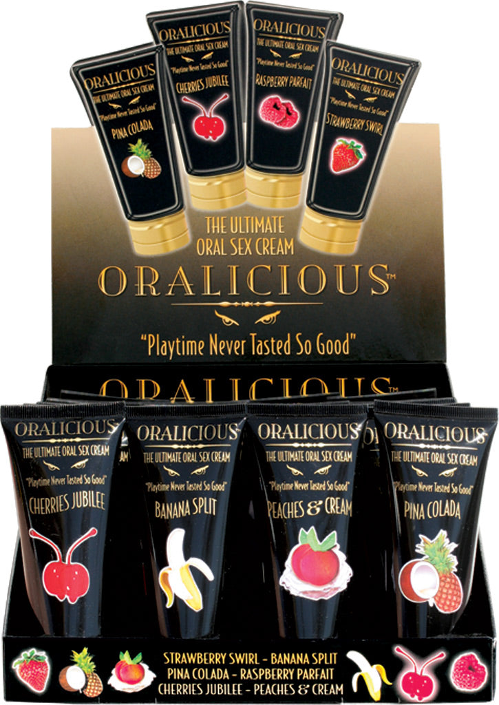 Oralicious - 24 Piece P.O.P. Display - 2 Fl. Oz. Tubes - Assorted Flavors - Not Very Vanilla