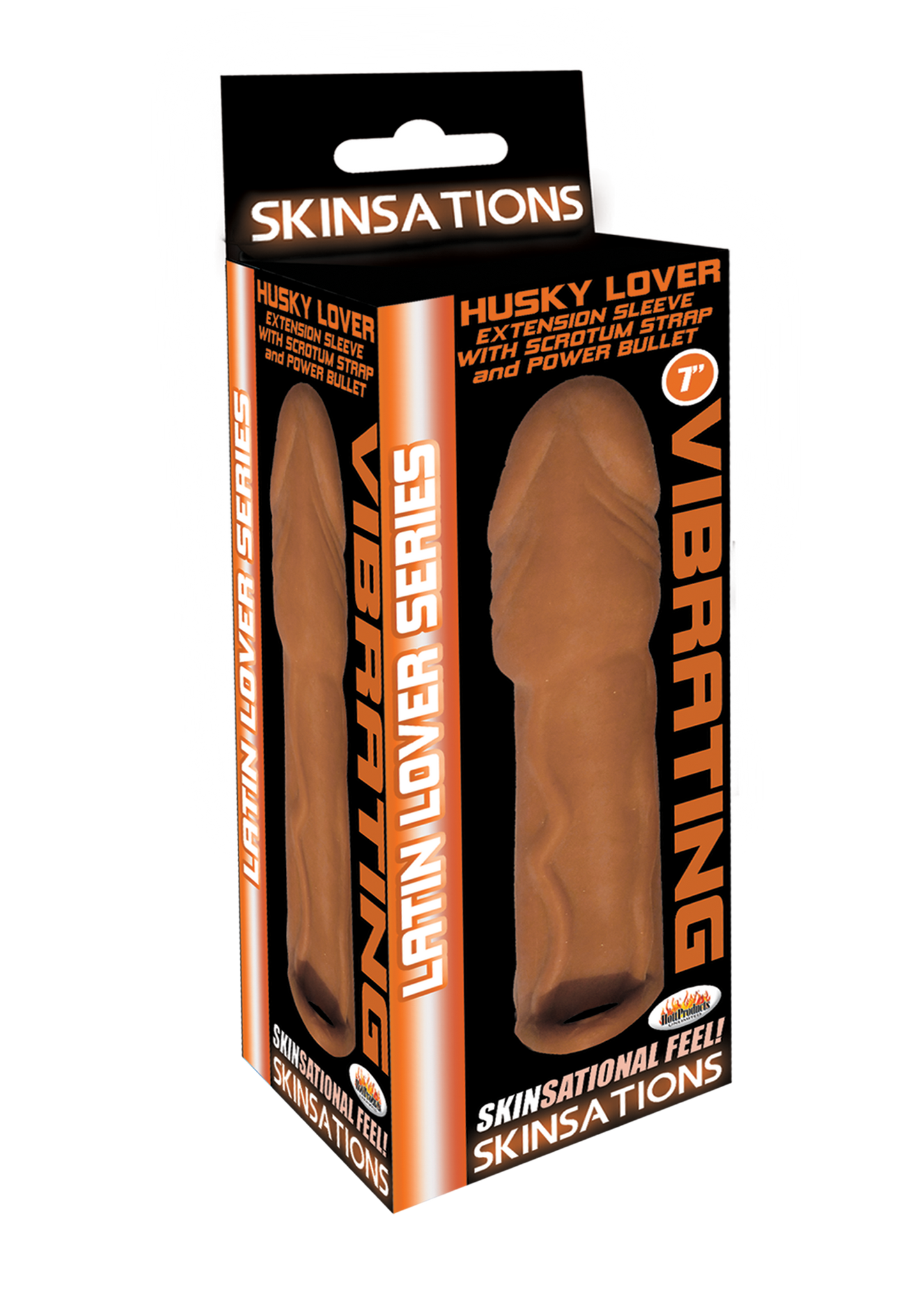 Skinsations Latin Lover Series Husky Lover 7 Inch Vibrating - Brown - Not Very Vanilla