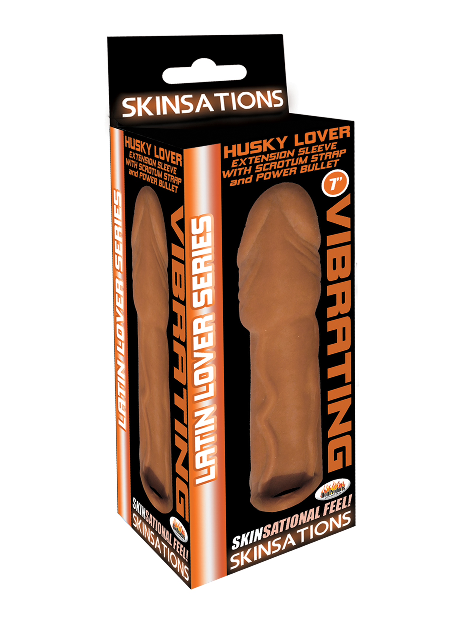 Skinsations Latin Lover Series Husky Lover 7 Inch Vibrating - Brown - Not Very Vanilla