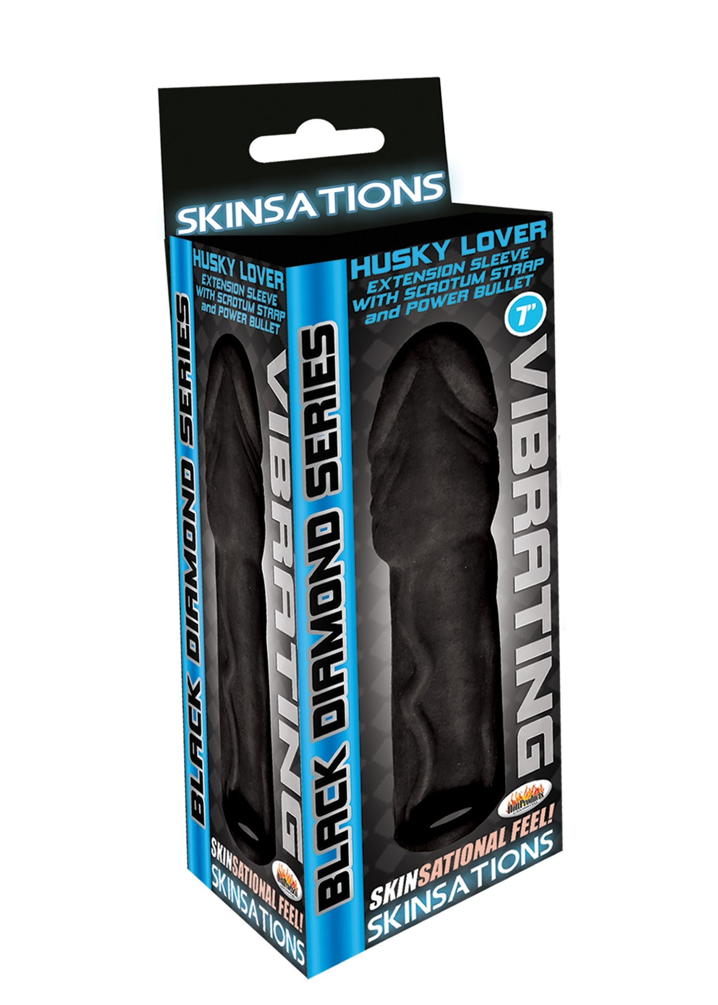 Skinsations Black Diamond Series Vibrating Husky Lover - Black - Not Very Vanilla