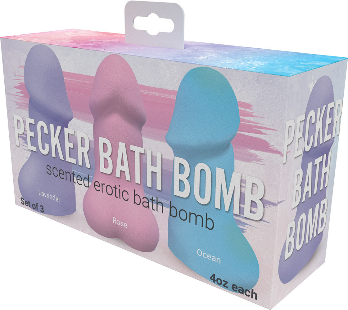 Pecker Bath Bombs 3 Pk - Not Very Vanilla