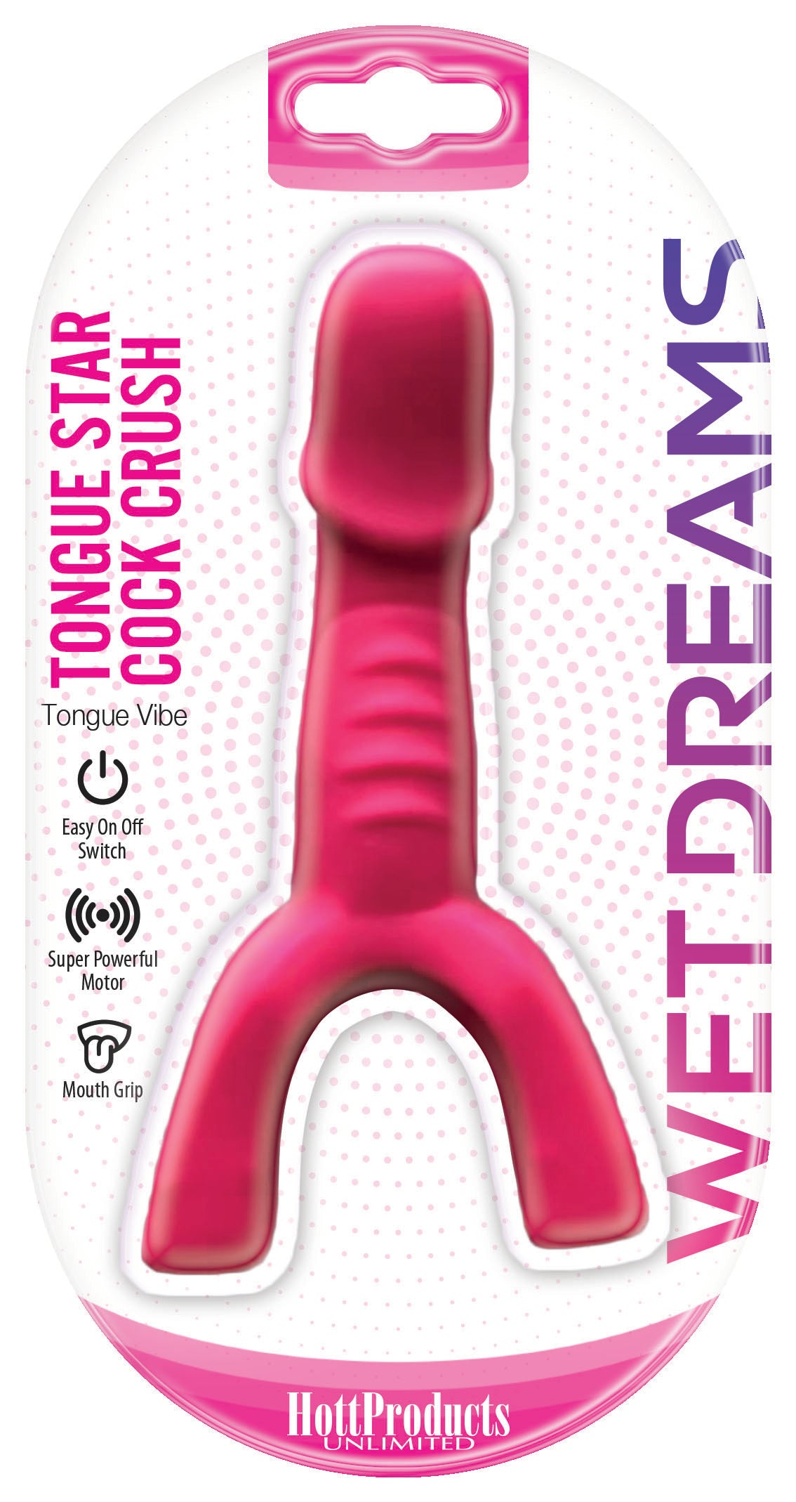 Tongue Star Cock Crush Tongue Vibe With Penis Super Powerful Motor - Pink - Not Very Vanilla