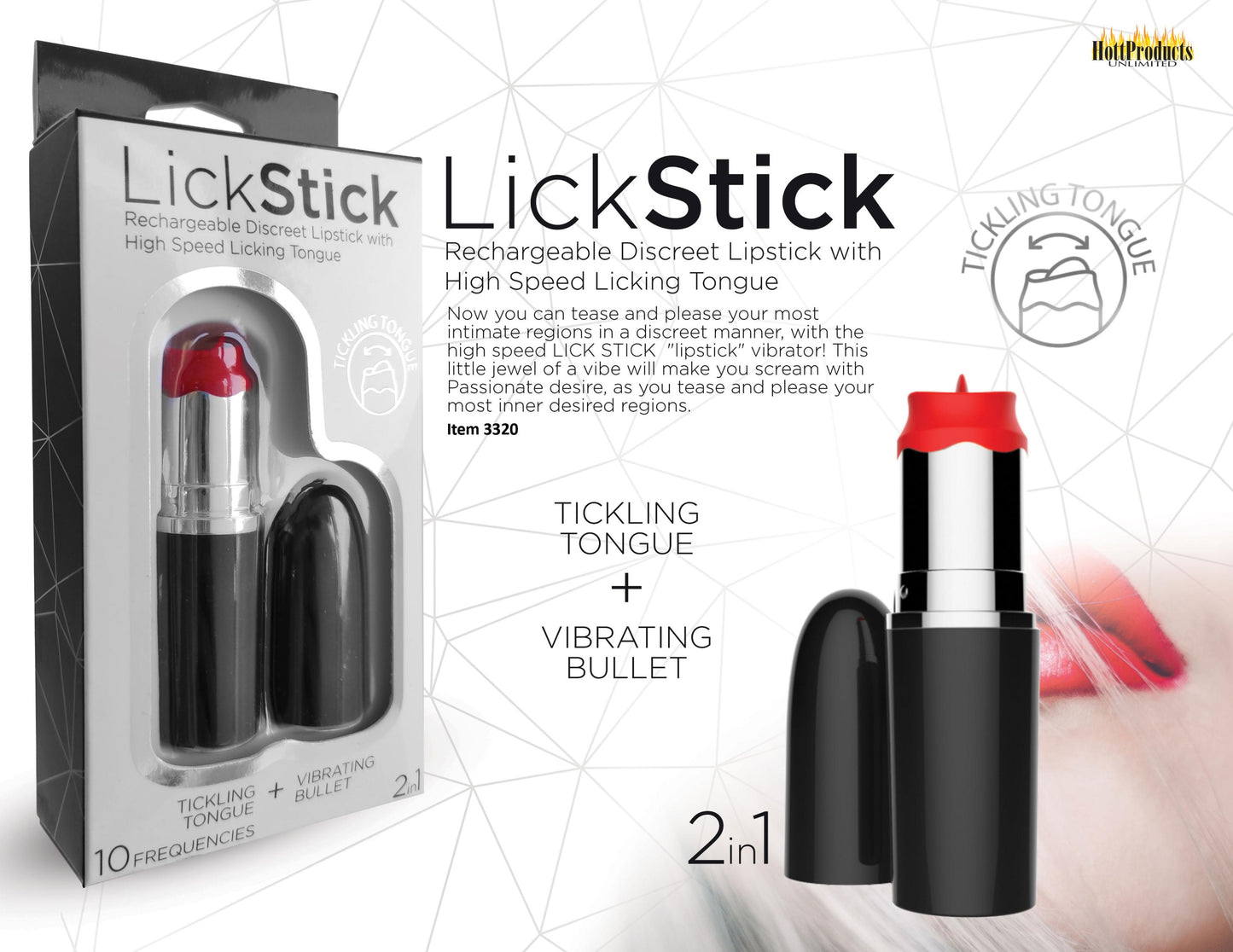 Lickstick - Multi Speed Tongue Vibrator - Not Very Vanilla