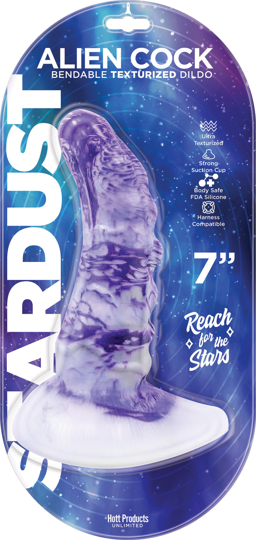 Stardust - Alien Cock - Bendable Texturized Dildo Texturized Dildo - 7 Inch - Not Very Vanilla