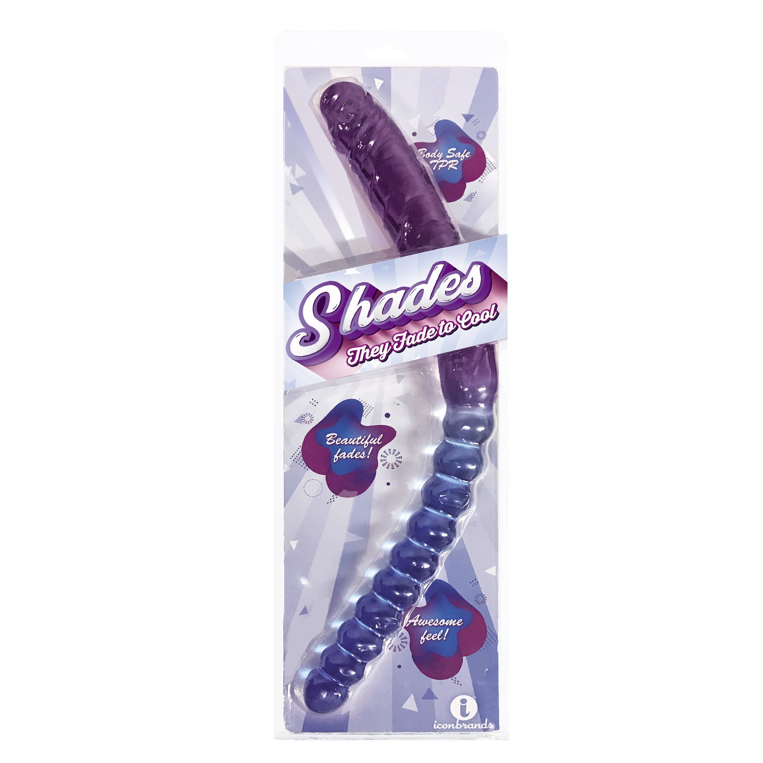 Shade - 17 Inch Double Dong - Violet and Blue – Not Very Vanilla