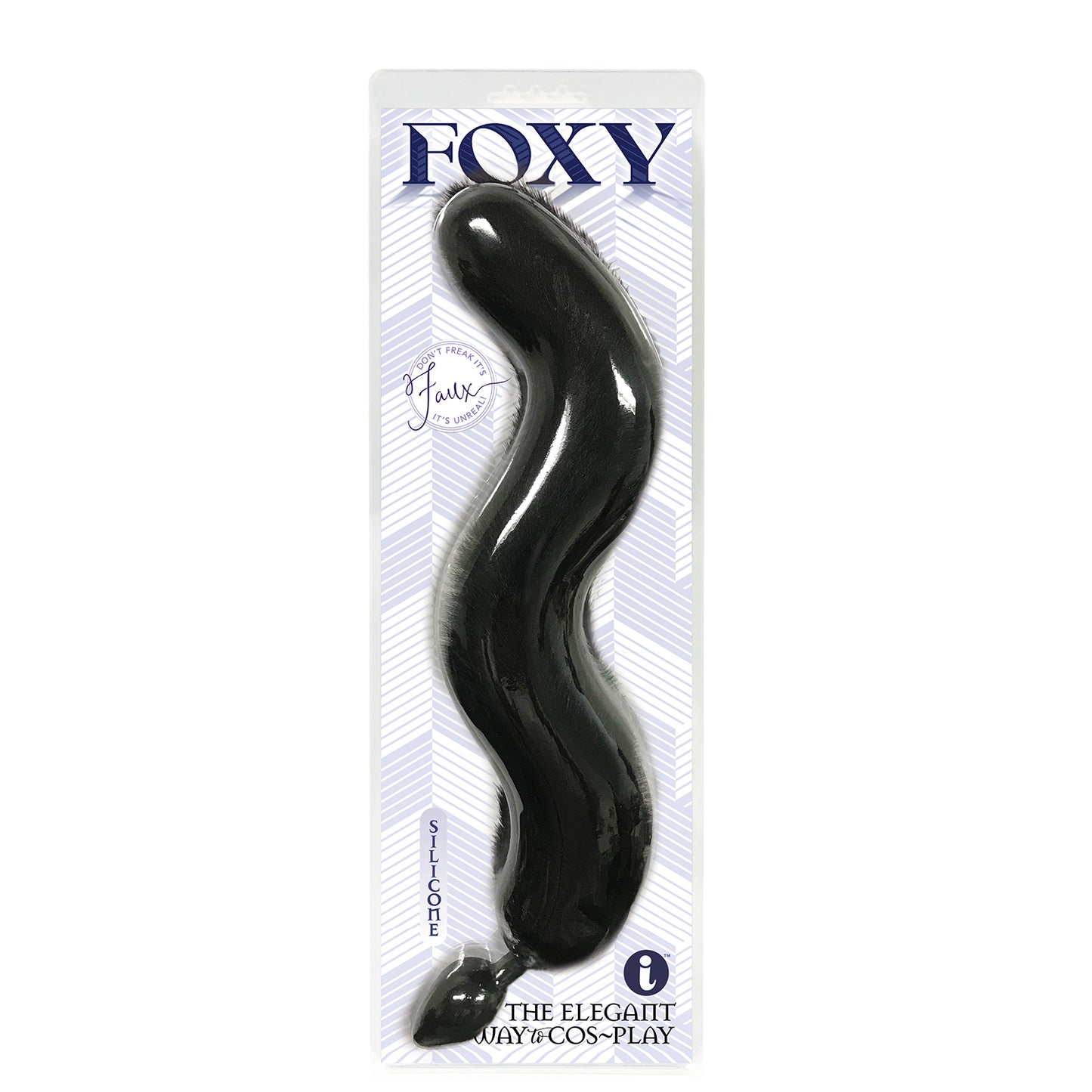 Foxy Fox Tail Silicone Butt Plug - Black - Not Very Vanilla