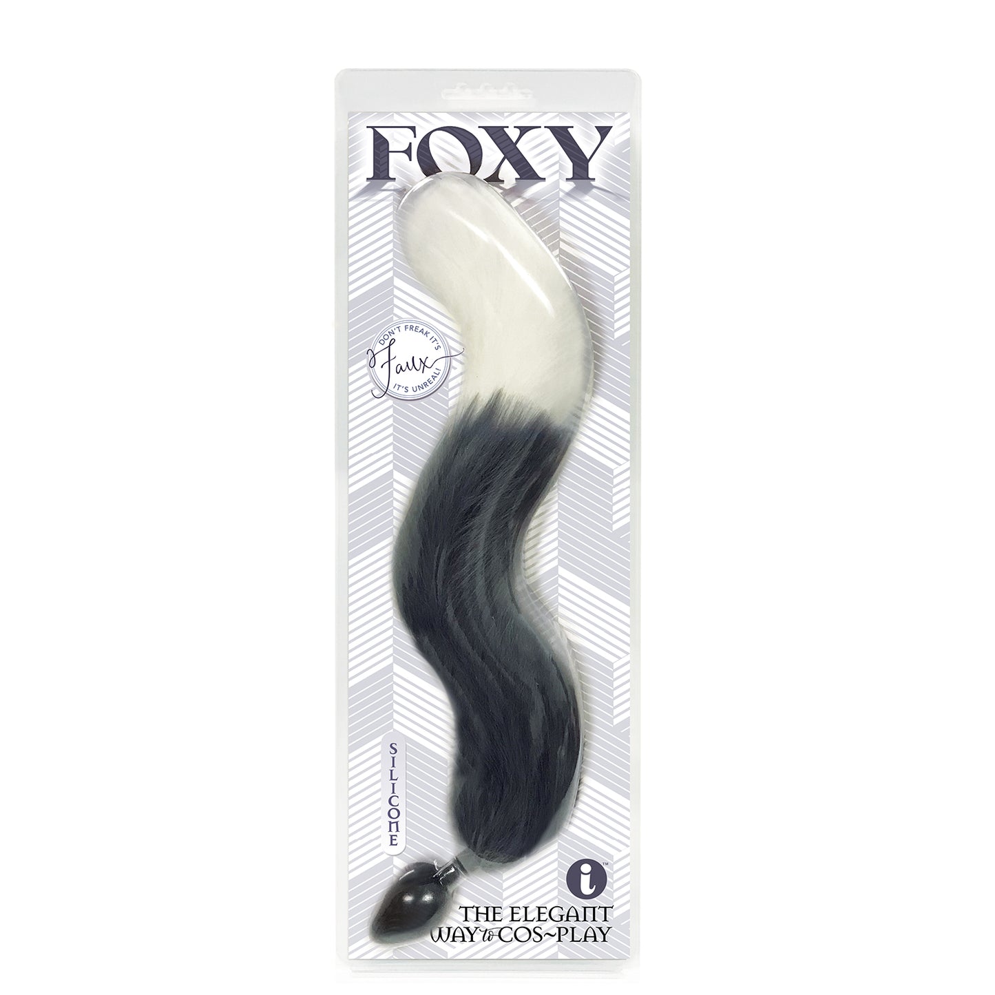 Foxy Fox Tail Silicone Butt Plug - Grey - Not Very Vanilla