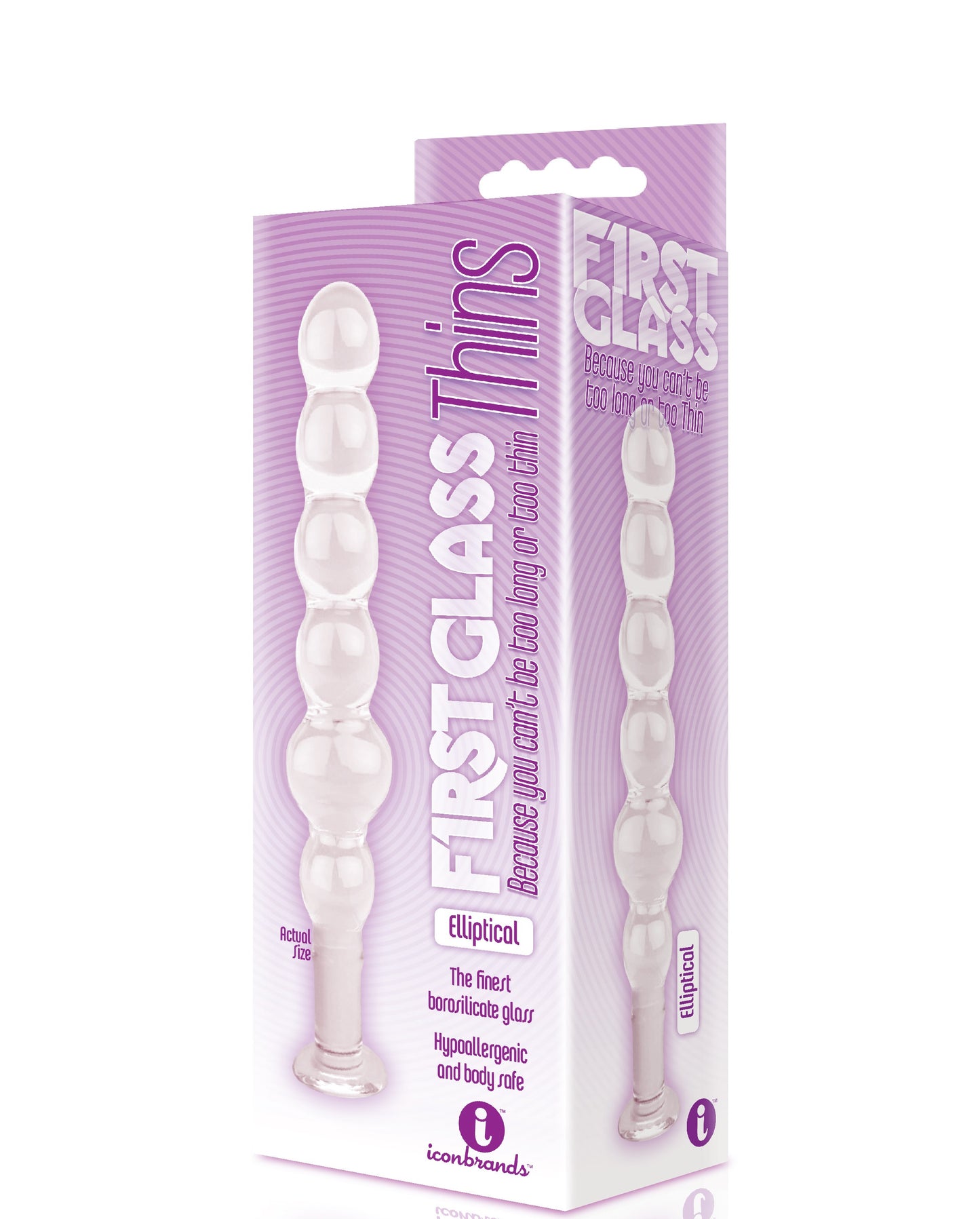 The 9's Glass Thins - Elliptical Glass Plug - Not Very Vanilla