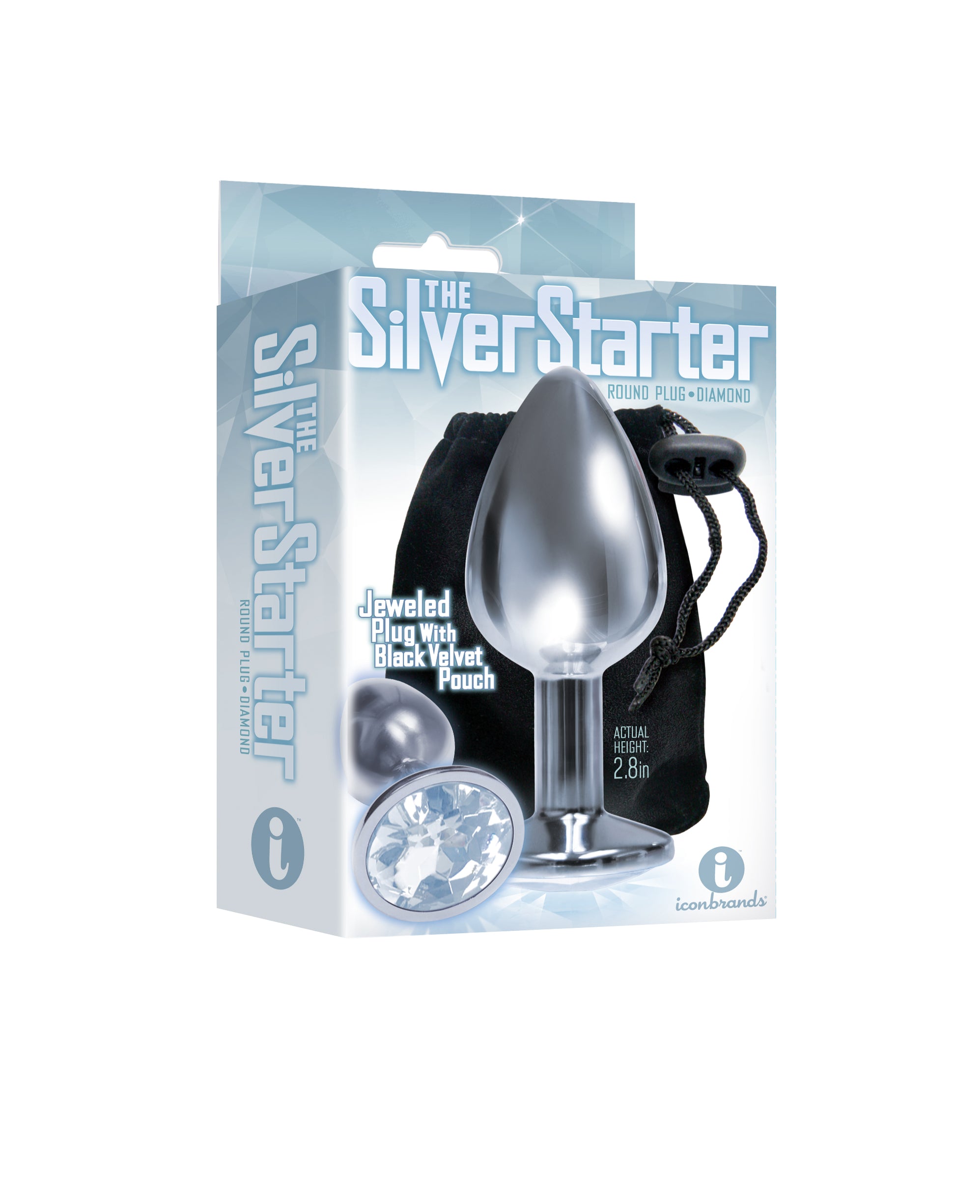 The 9's the Silver Starter Bejeweled Stainless Steel Plug - Diamond - Not Very Vanilla