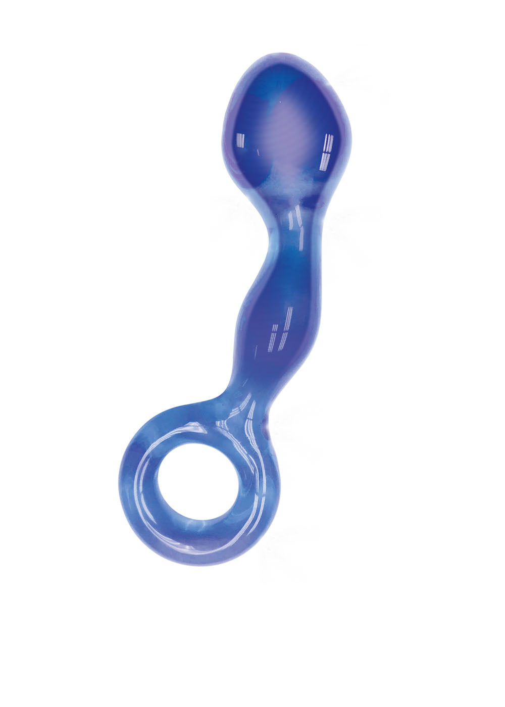 The 9's First Glass G-Ring Anal & Pussy Stimulator - Blue - Not Very Vanilla