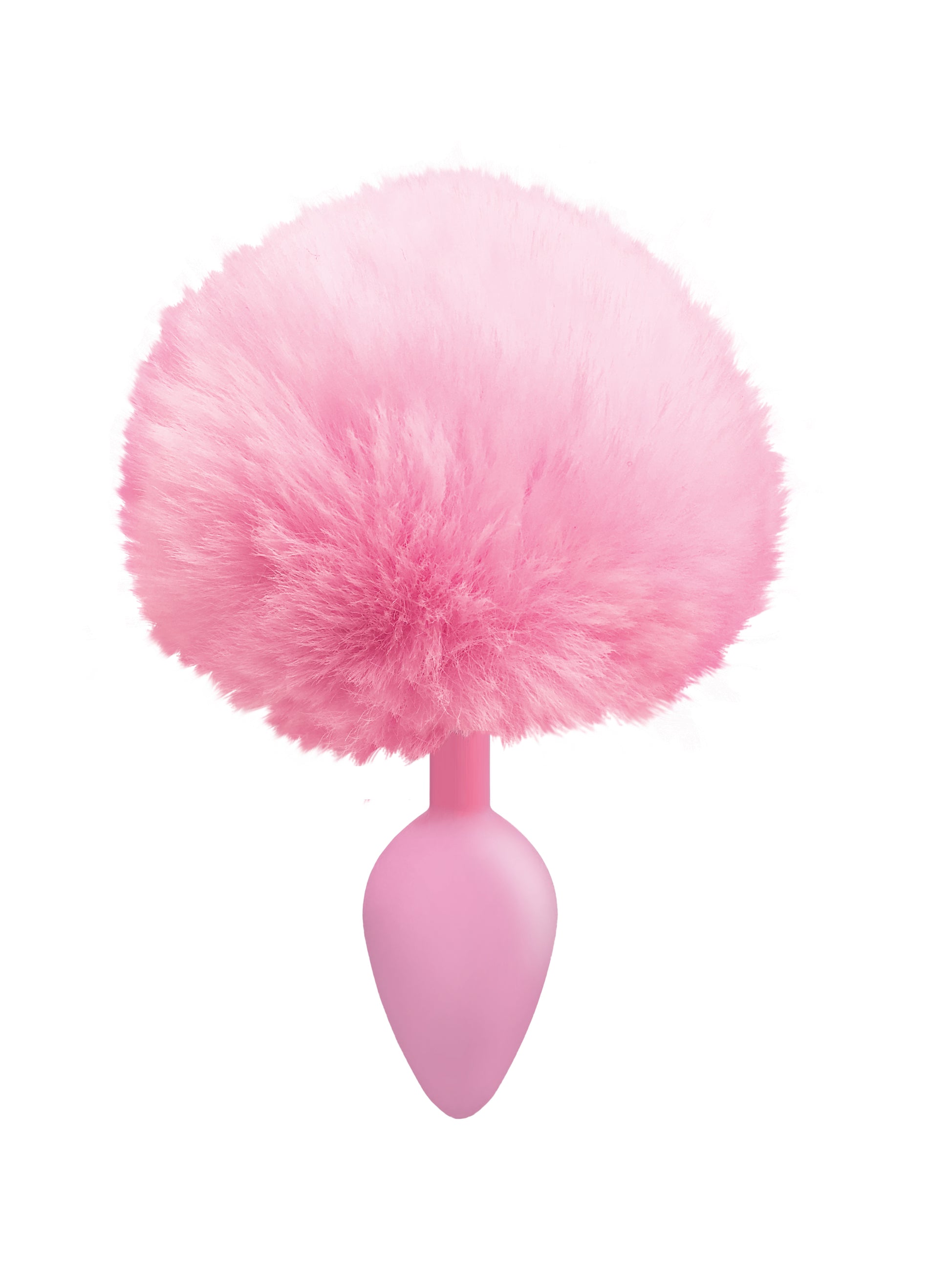 The 9's Cottontails Silicone Bunny Tail Butt Plug - Pink - Not Very Vanilla