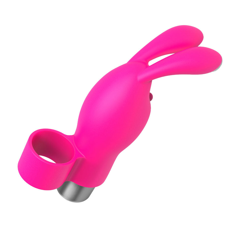 The 9's Flirt Bunny Finger Vibrator - Pink - Not Very Vanilla