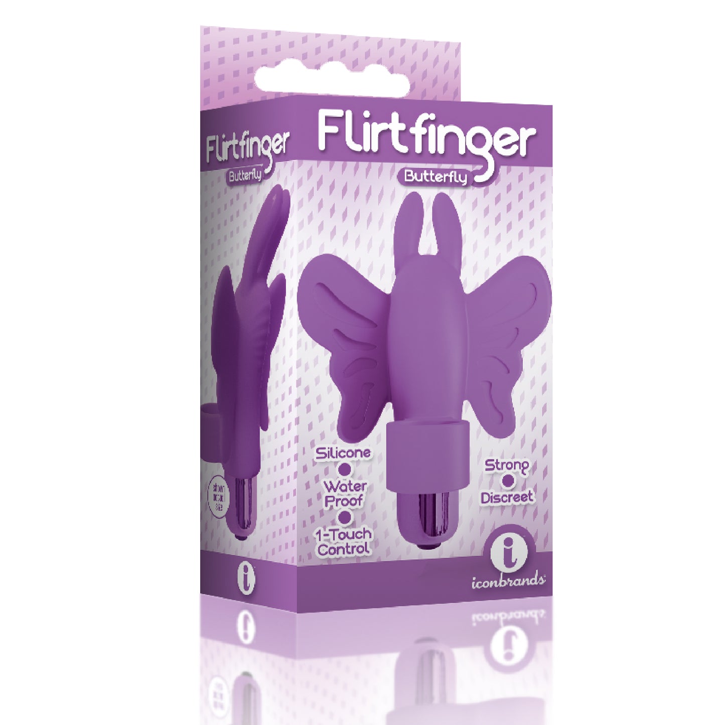 The 9's Flirt Finger Butterfly Finger Vibrator - Purple - Not Very Vanilla