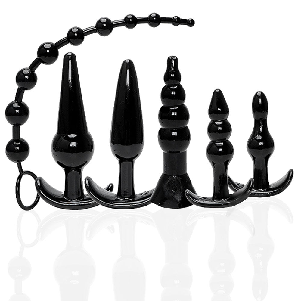 The 9's Try-Curious Anal Plug Kit - Black - Not Very Vanilla