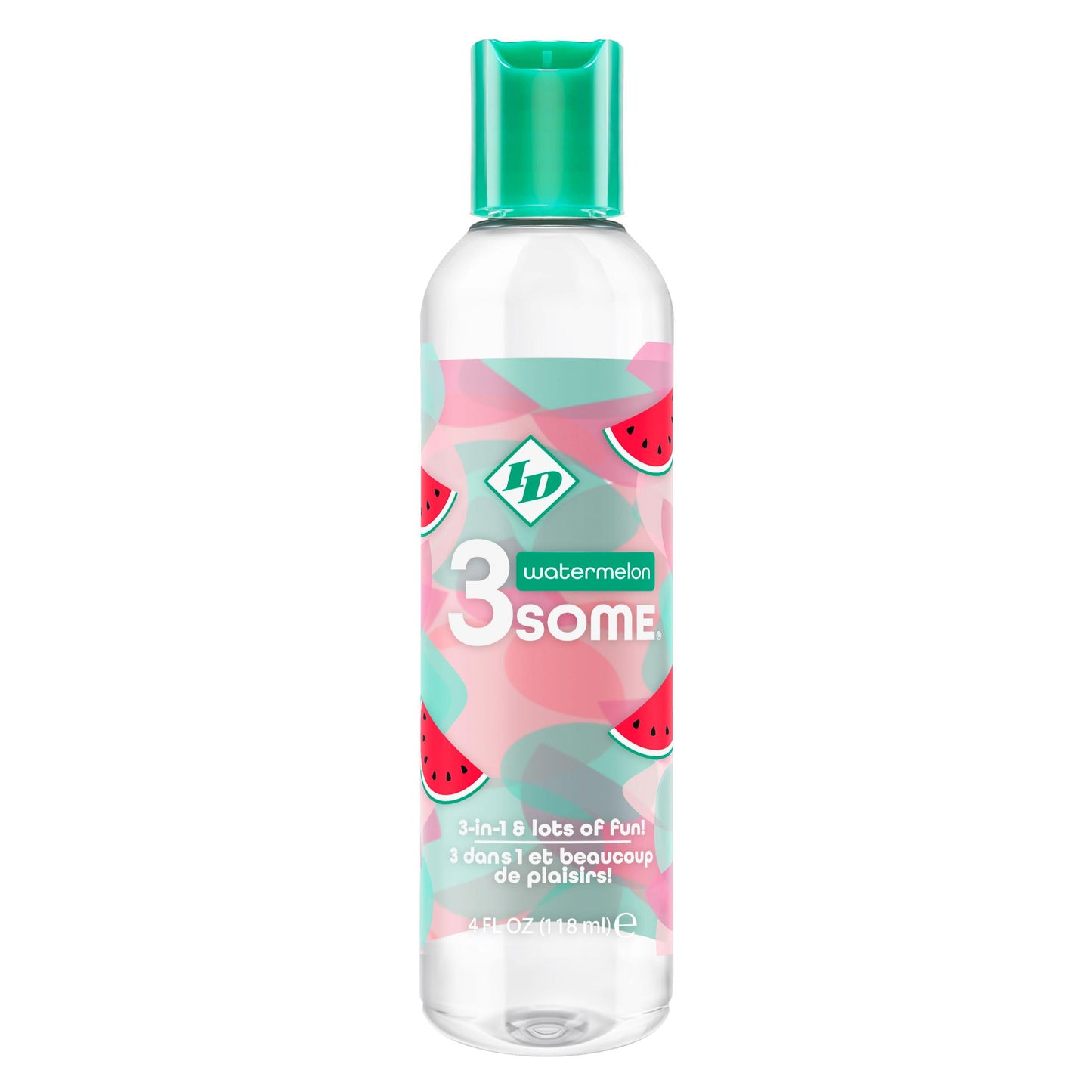 3some 3-in-1 Lubricant - Watermelon - 4 Fl. Oz. - Not Very Vanilla