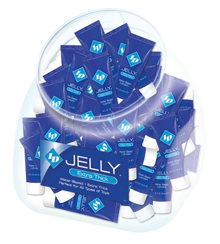 ID Jelly Extra Thick Water-Based Lubricant - 12ml Tubes - 72 Pieces Jar - Not Very Vanilla