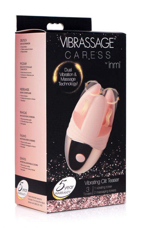 Vibrassage Caress Vibrating Clit Teaser- Pink - Not Very Vanilla