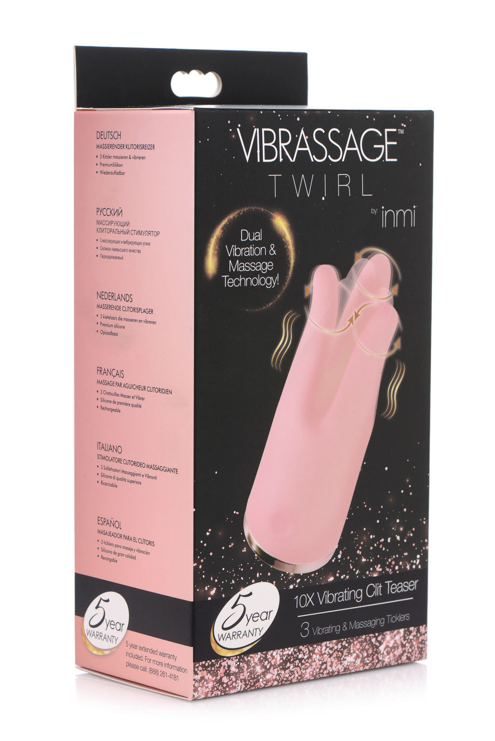 Vibrassage Twirl 10x Vibrating Clit Teaser - Pink - Not Very Vanilla