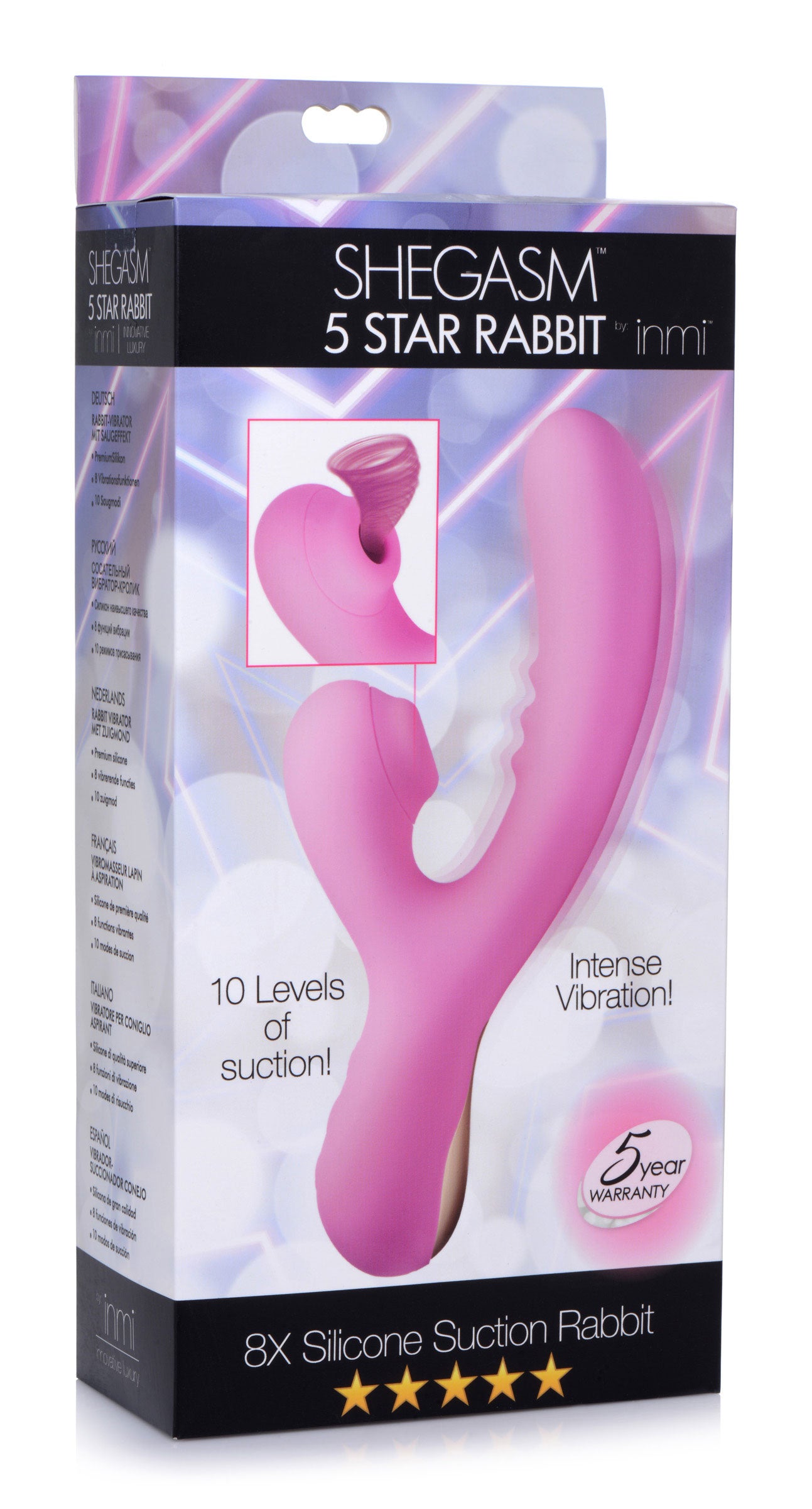 8x Silicone Suction Rabbit - Pink - Not Very Vanilla