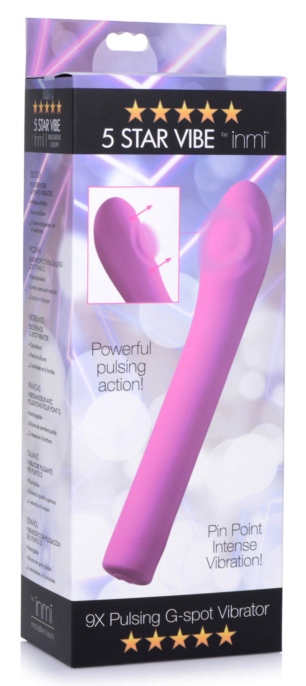 5 Star 9x Pulsing G-Spot Silicone Vibrator - Pink - Not Very Vanilla