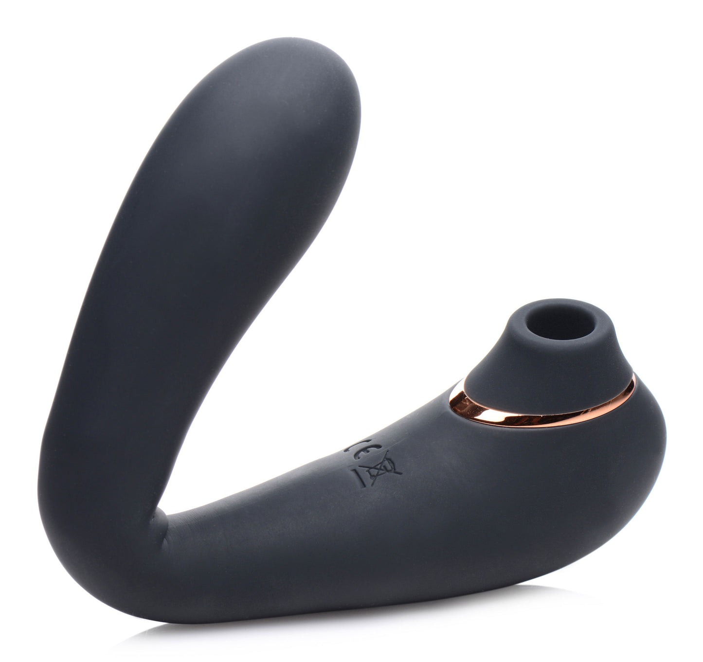 Shegasm Pose 7x Bendable Suction Silicone Vibrator - Black - Not Very Vanilla