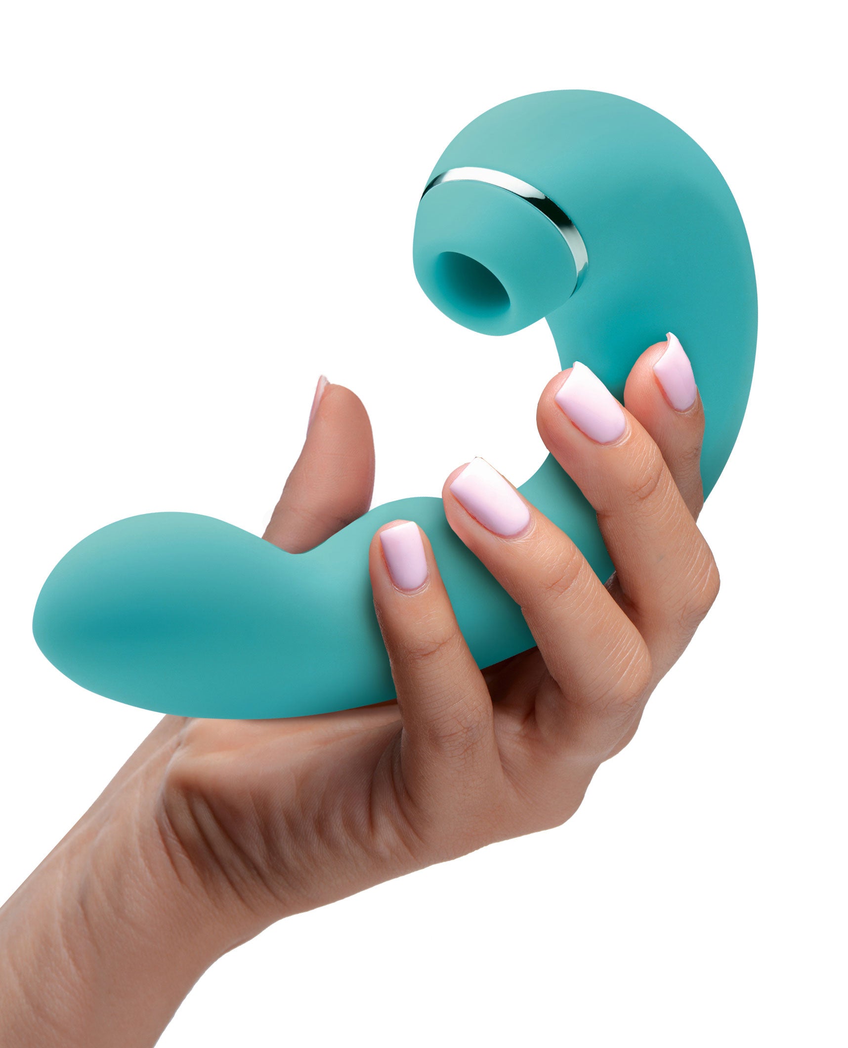 Shegasm 5 Star 10x Tapping G-Spot Vibe With Suction - Teal - Not Very Vanilla