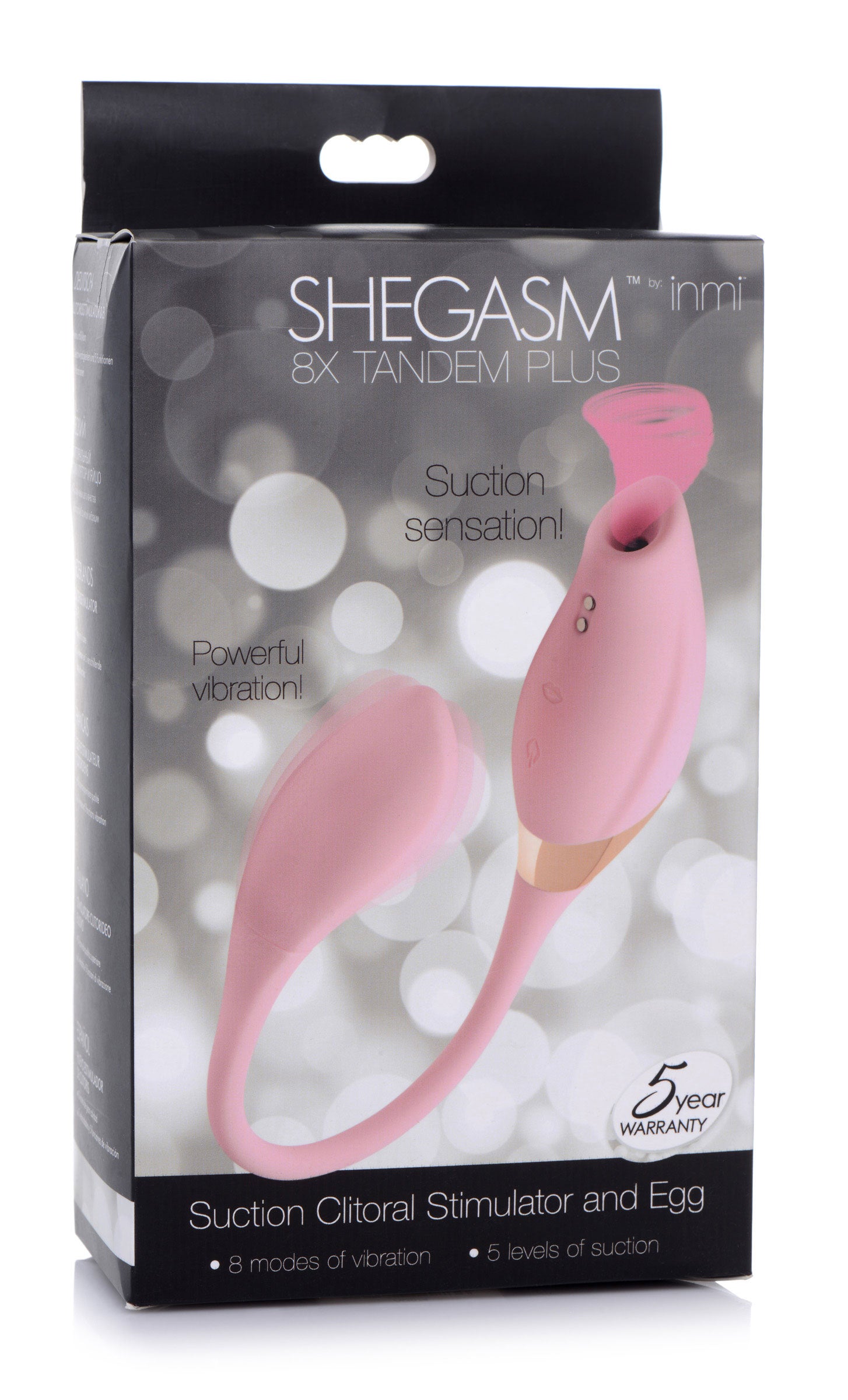 Shegasm 8x Tandem Plus Silicone Suction Clit Stimulator and Egg - Not Very Vanilla