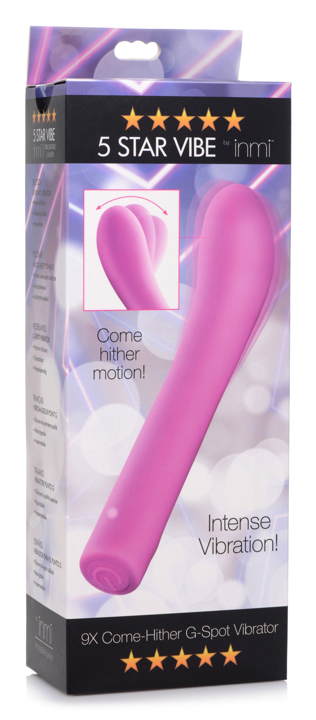 5 Star 9x Come-Hither G-Spot Silicone Vibrator - Pink - Not Very Vanilla