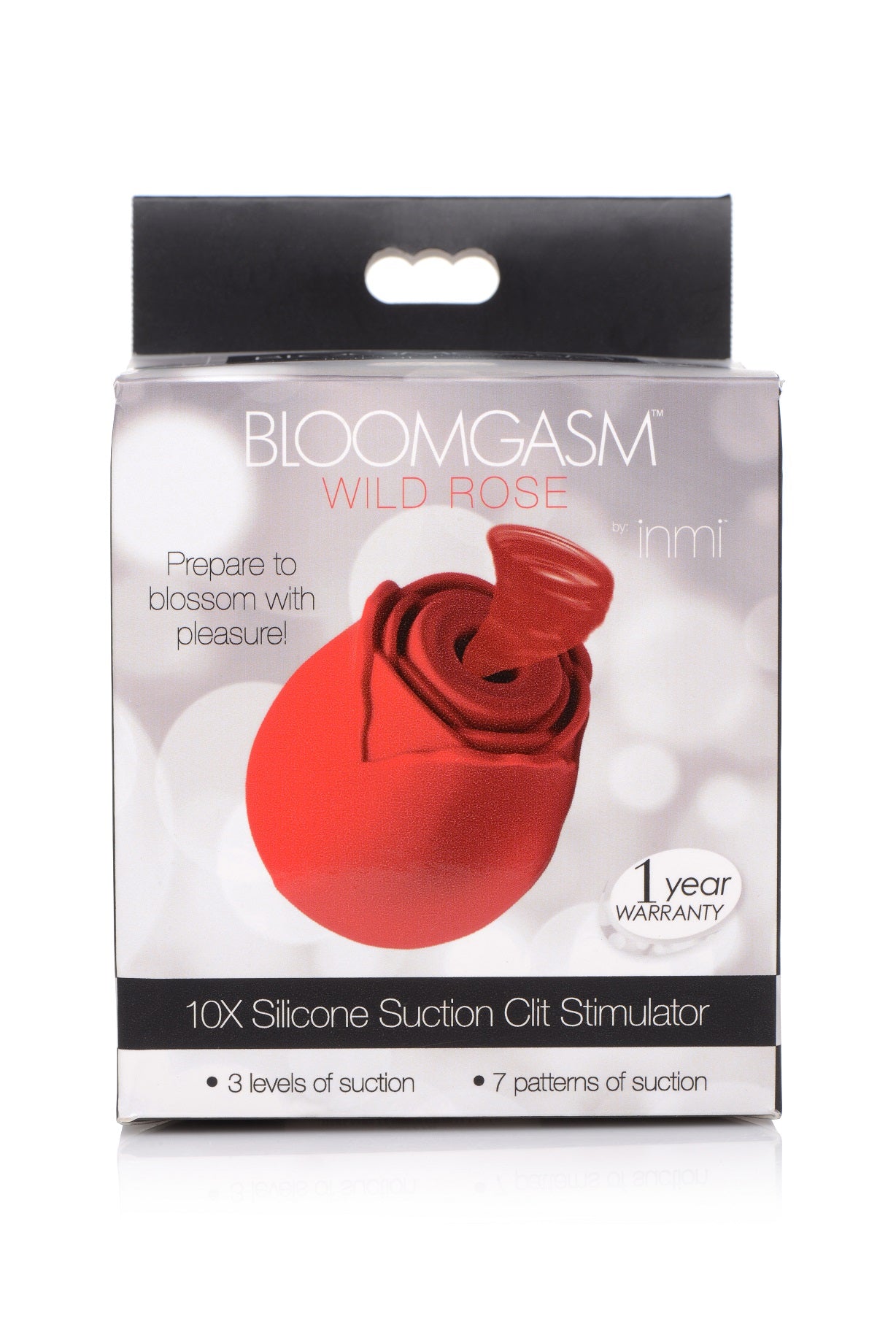 Inmi - Bloomgasm Wild Rose Silicone Suction Stimulator - Red - Not Very Vanilla